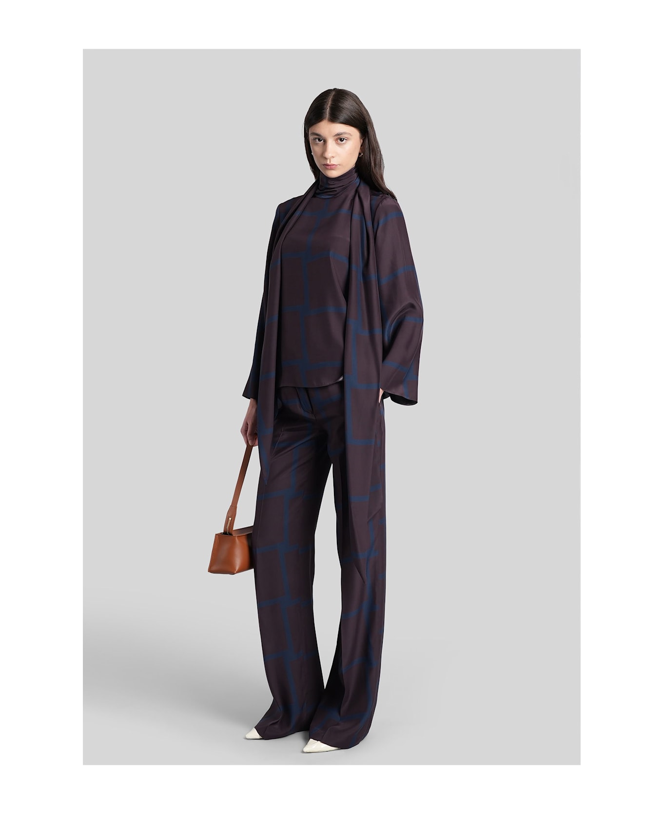 Gianluca Capannolo Valerie Pant Pants In Bordeaux Silk - bordeaux