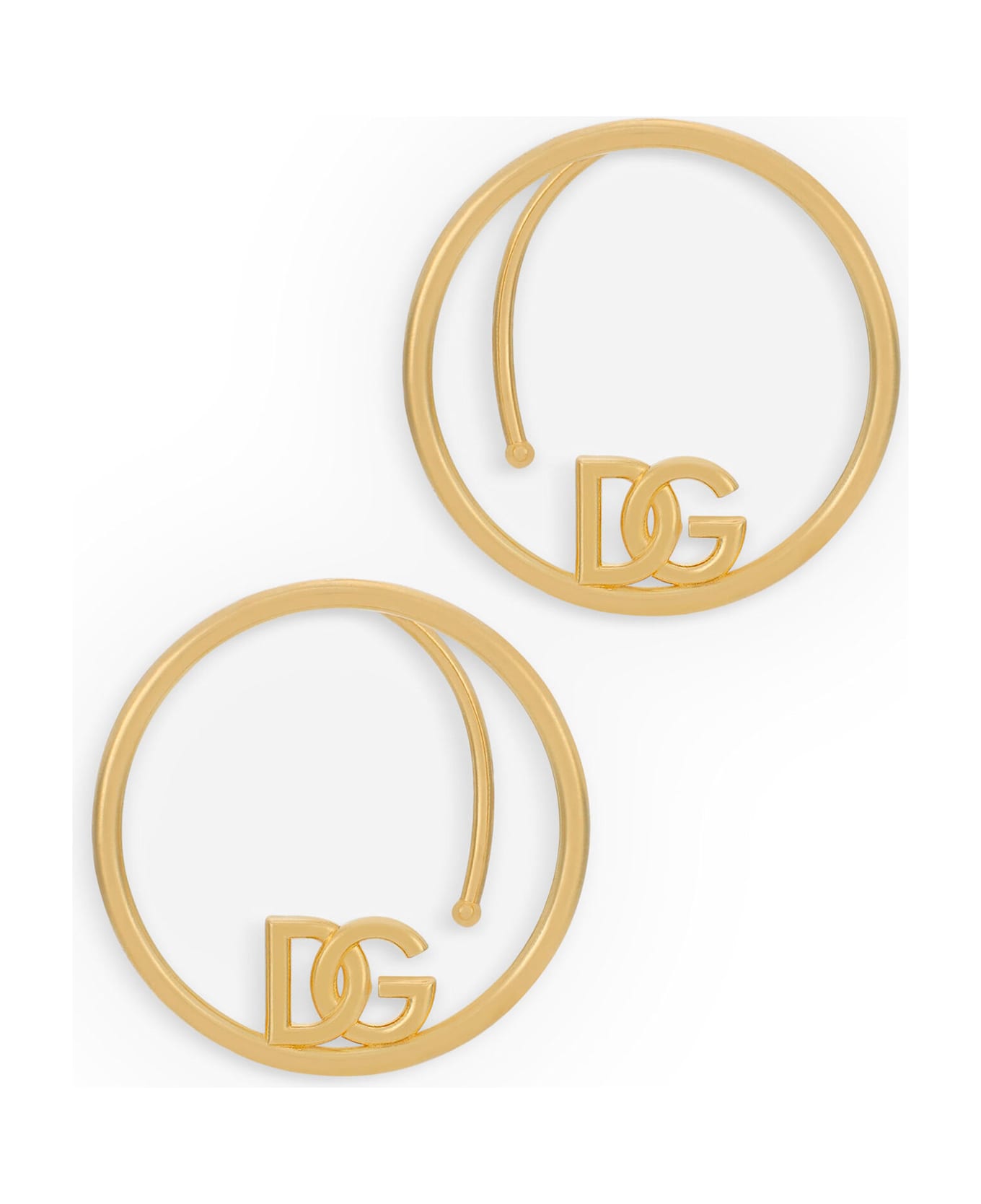 Dolce 
Gabbana Dg Logo Hoop Earrings - Golden