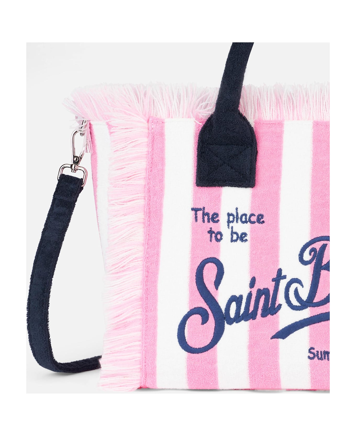 MC2 Saint Barth Terry Striped Colette Sponge Handbag - PINK