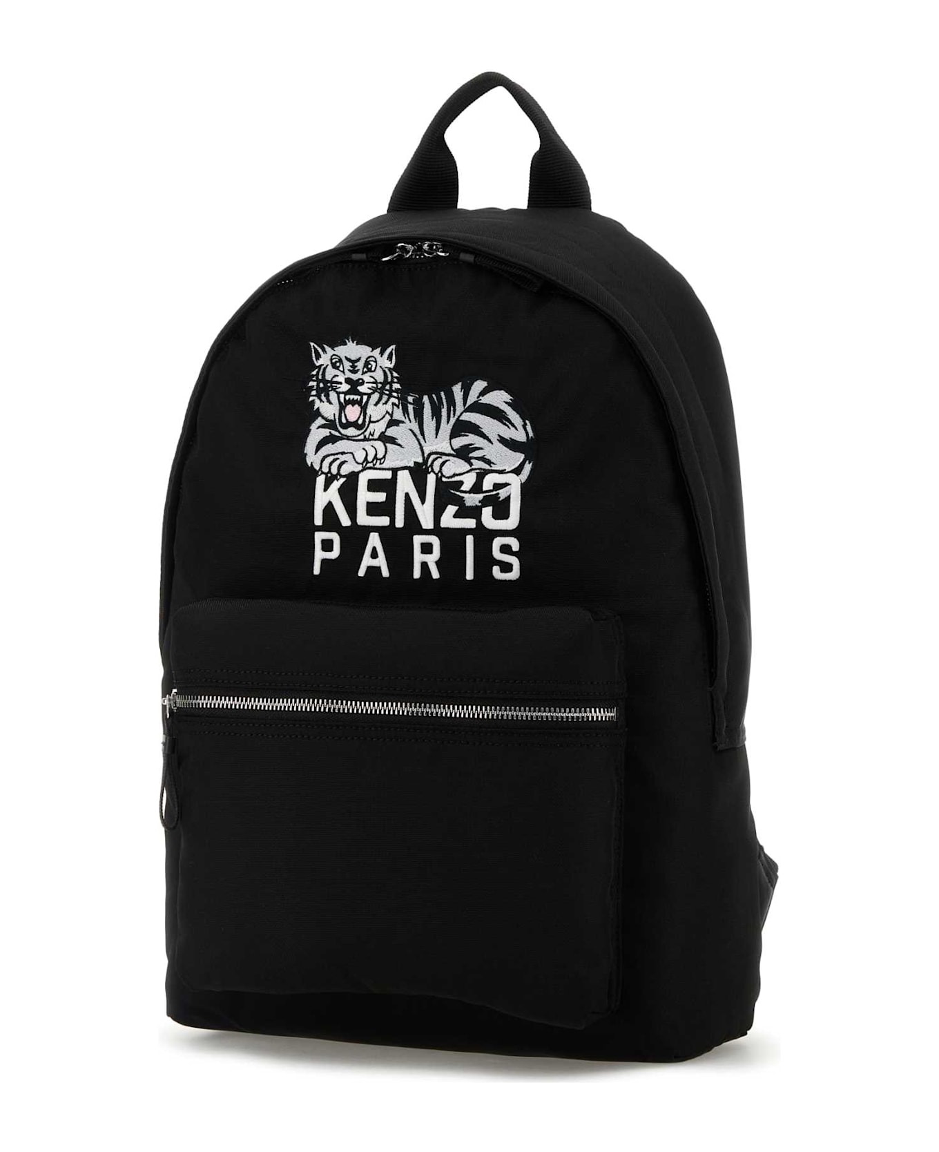 Kenzo Black Fabric Kenzo Happy Tiger Backpack - BLACK