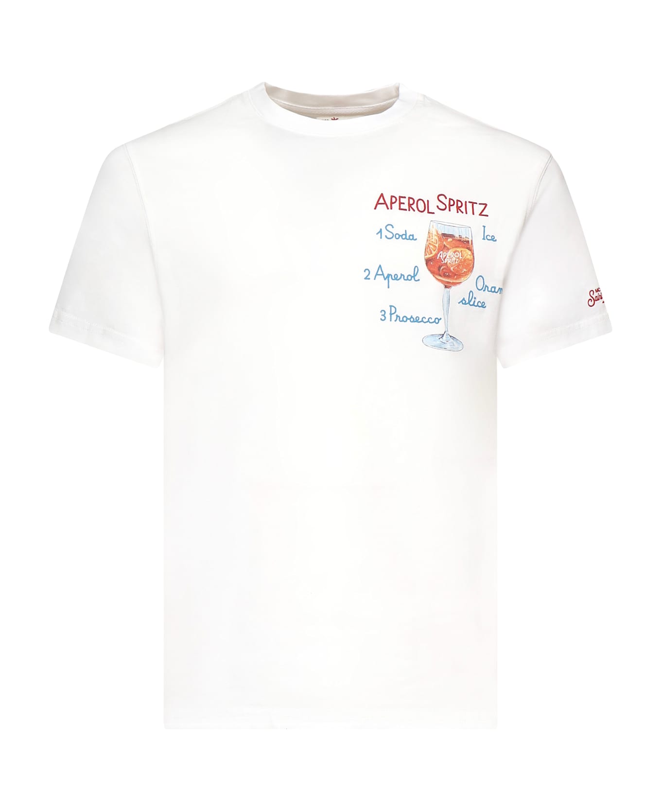 MC2 Saint Barth T-shirt With Embroidery And Print - White