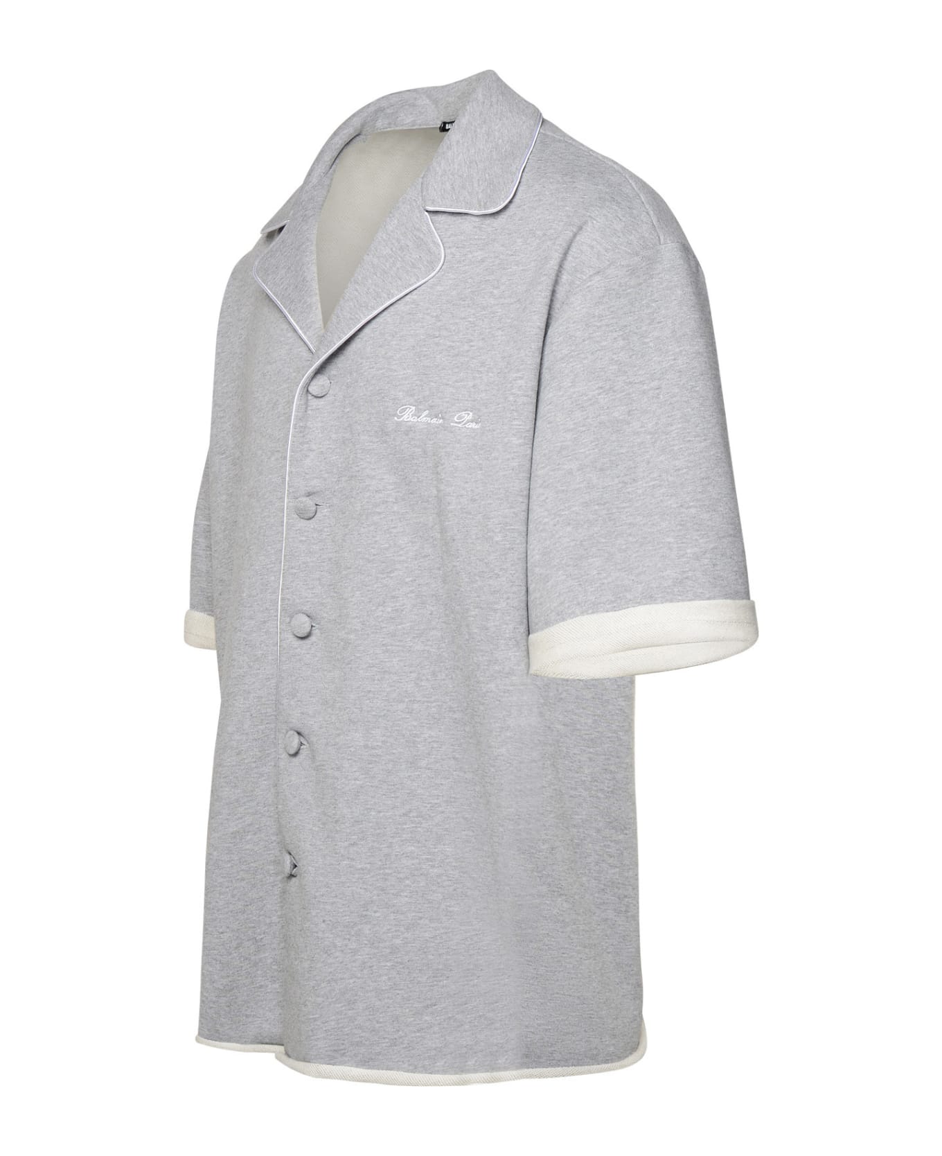 Balmain Cotton Shirt - Grey シャツ