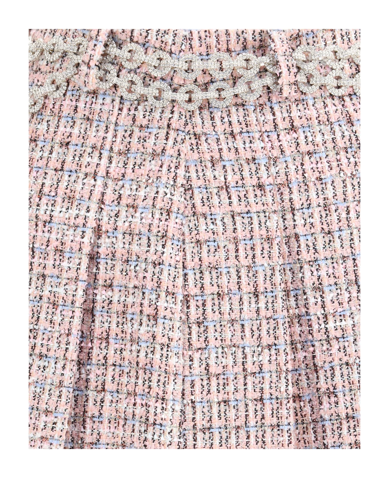 self-portrait Crystal Belted Miniskirt - PINK