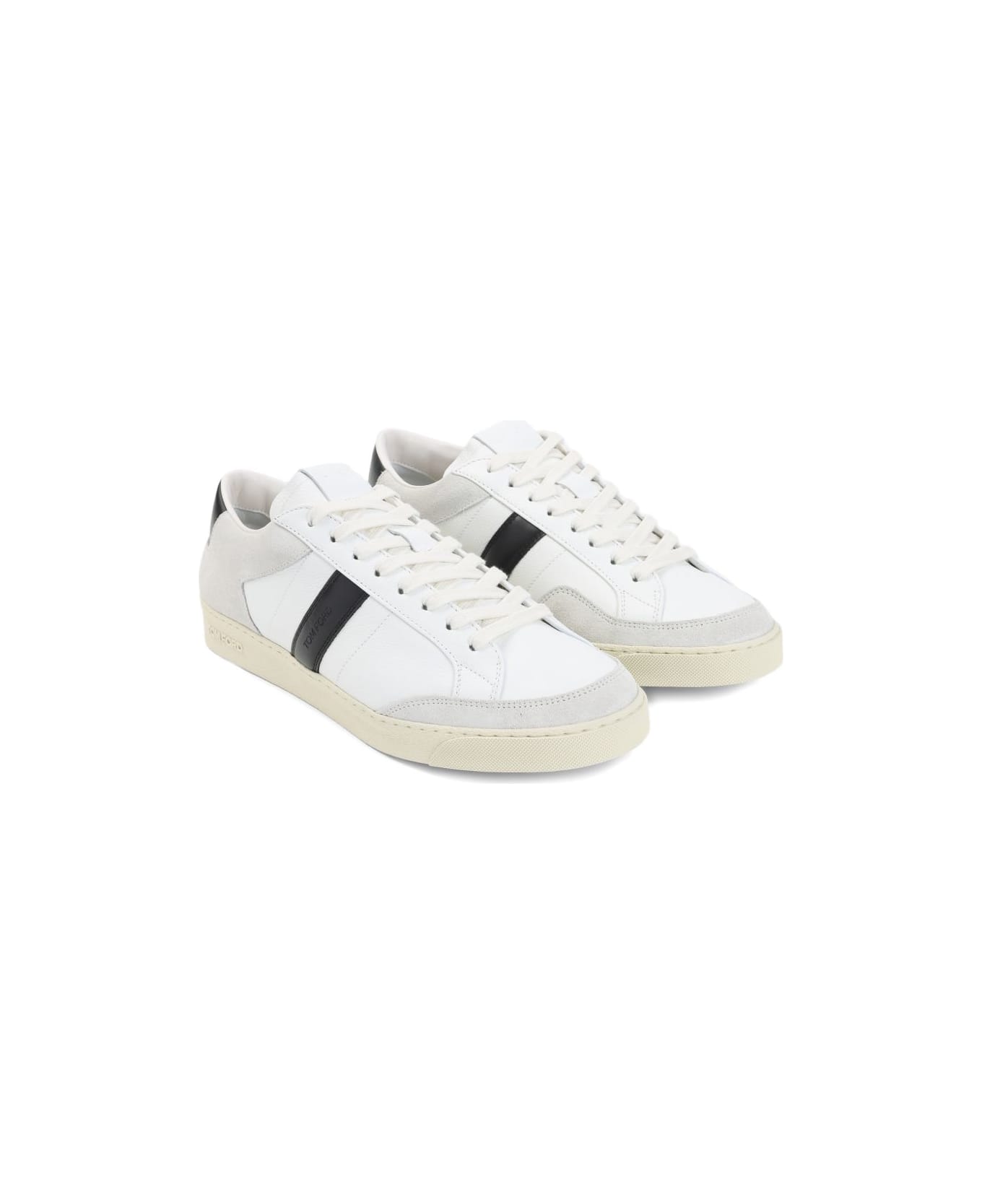 Tom Ford Leather Sneakers - White