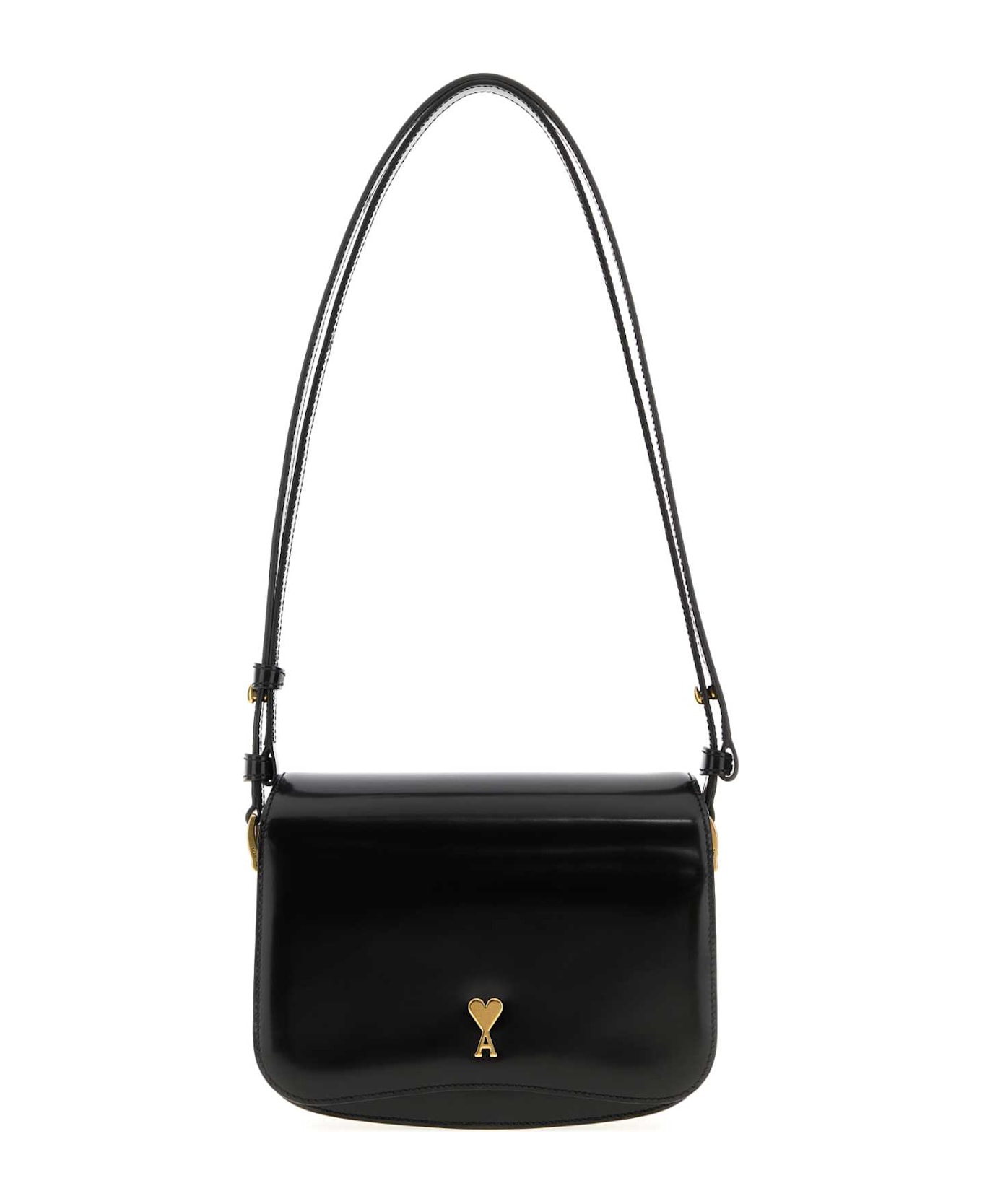 Ami Alexandre Mattiussi Black Leather Paris Paris Crossbody Bag - Noir