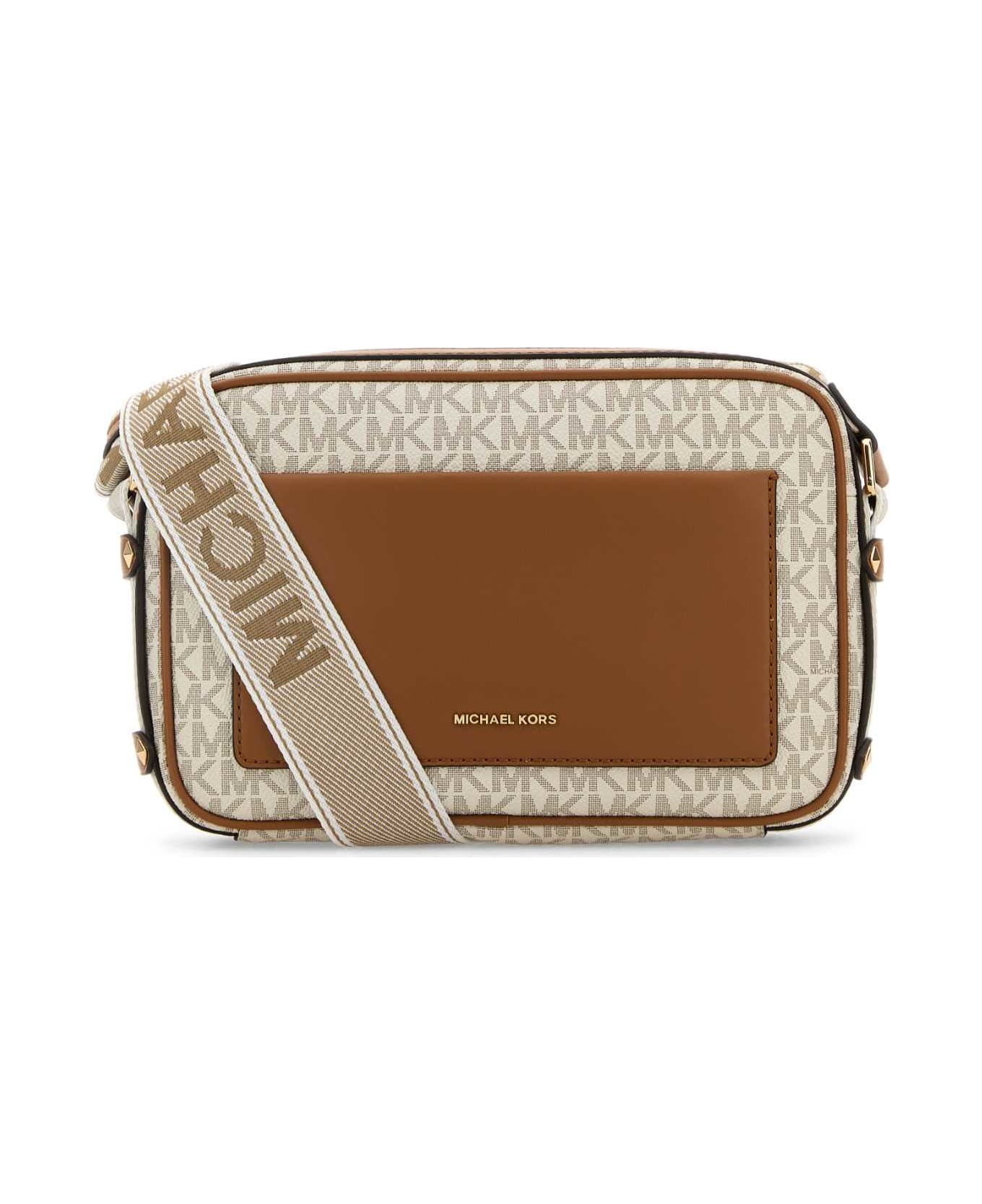 Michael Kors Printed Canvas Crossbody Bag - VANILLAACRN
