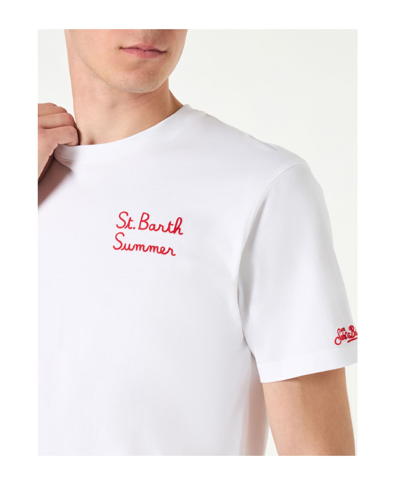 MC2 Saint Barth Man Cotton T-shirt With Simpson Family Print | The Simpson Special Edition - WHITE