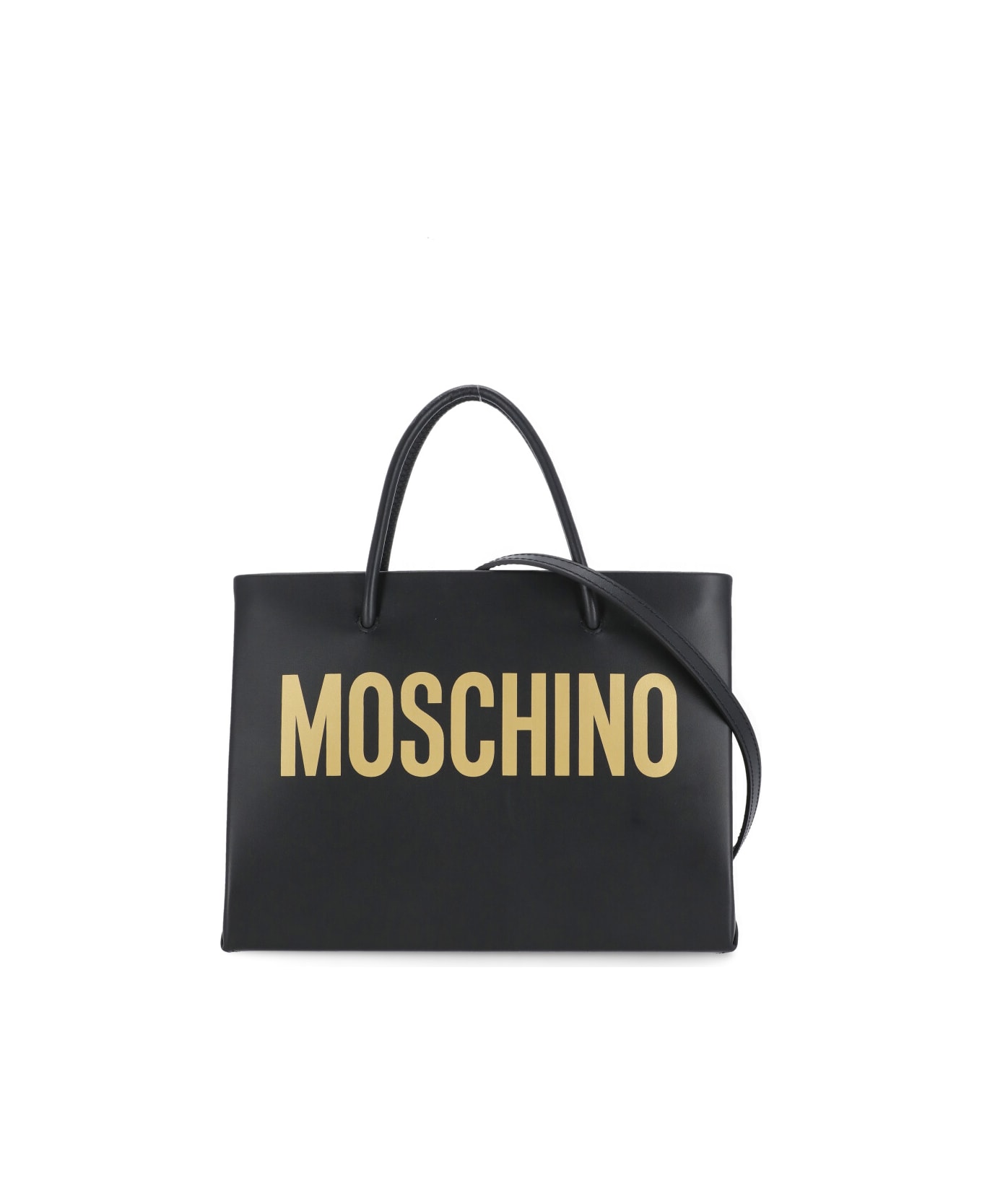 Moschino Hand Bag With Logo - Black トートバッグ