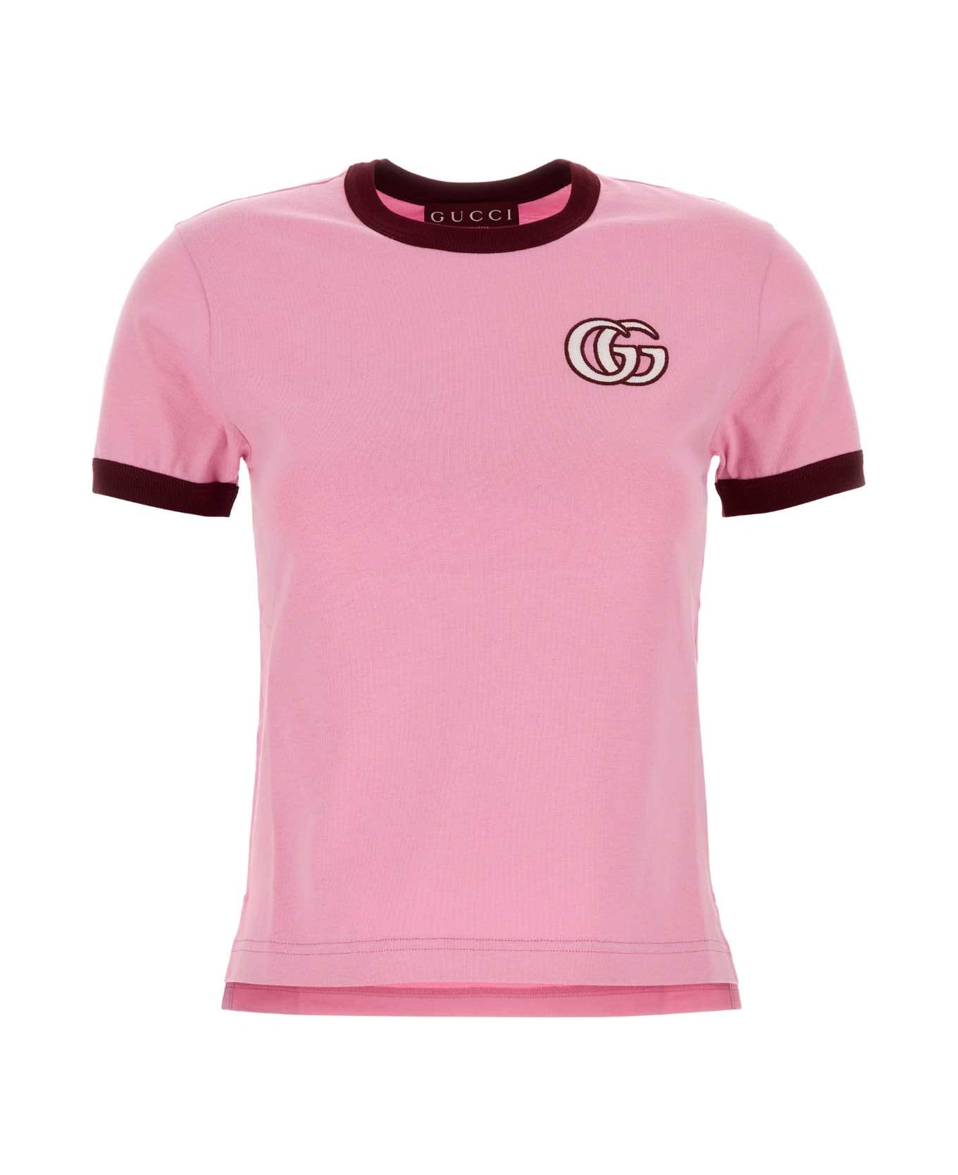 Gucci Pink Cotton T-shirt - SMOOTHPINKMIX