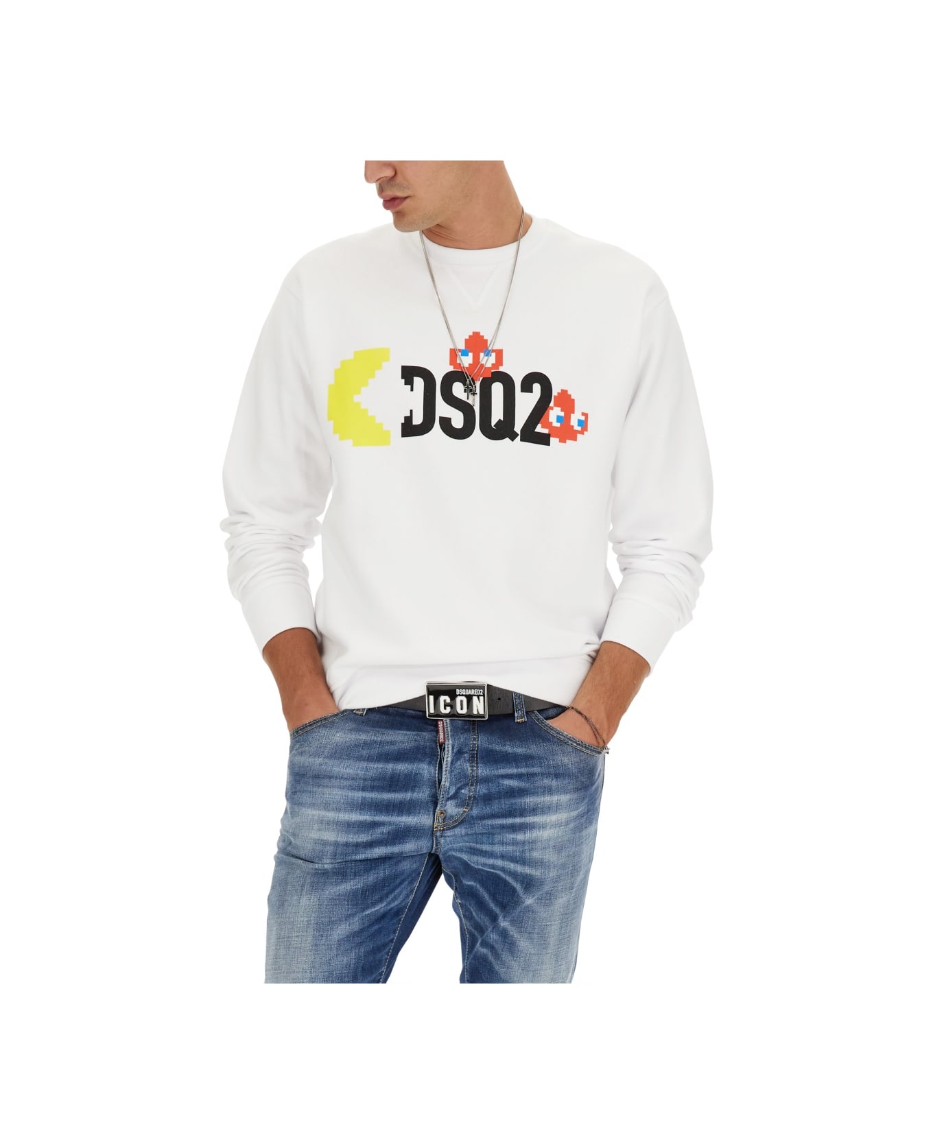 Dsquared2 Dsquared X Pac-man Sweatshirt - WHITE