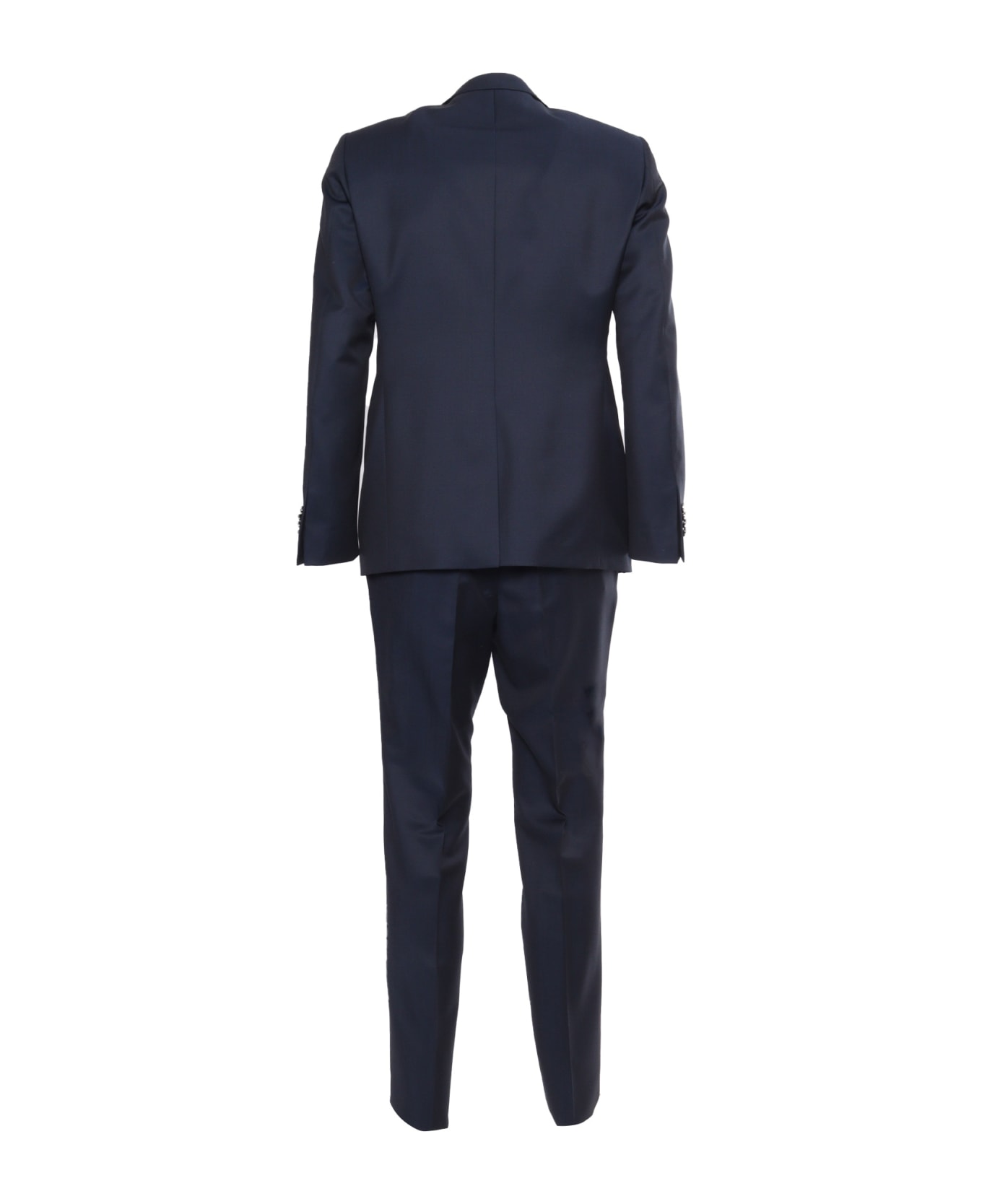 Luigi Bianchi Mantova Blue Satin Suit - BLUE