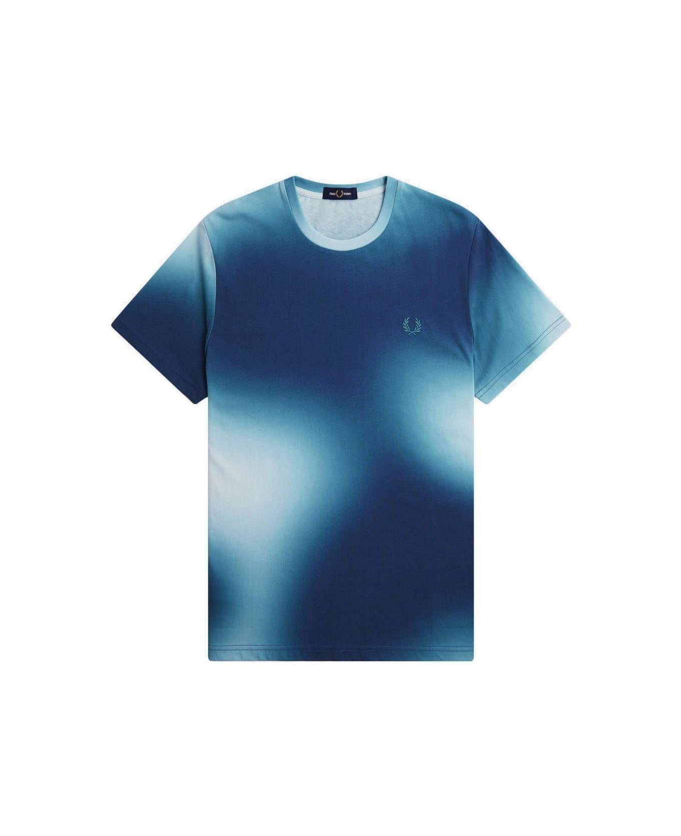Fred Perry Tie-dyed Crewneck T-shirt - Midnight Blue