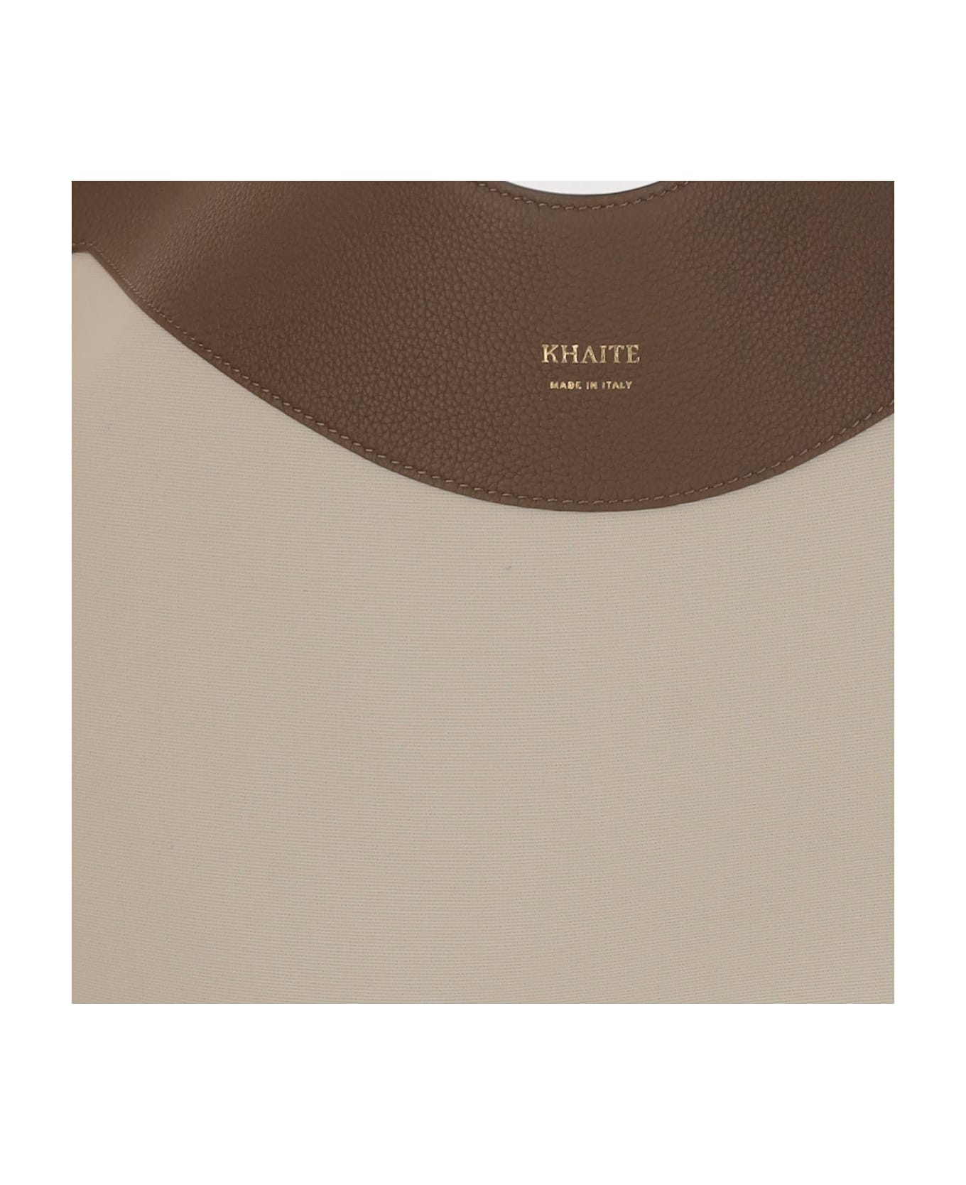 Khaite Medium Lotus Tote - CREAM / DARK OLIVE