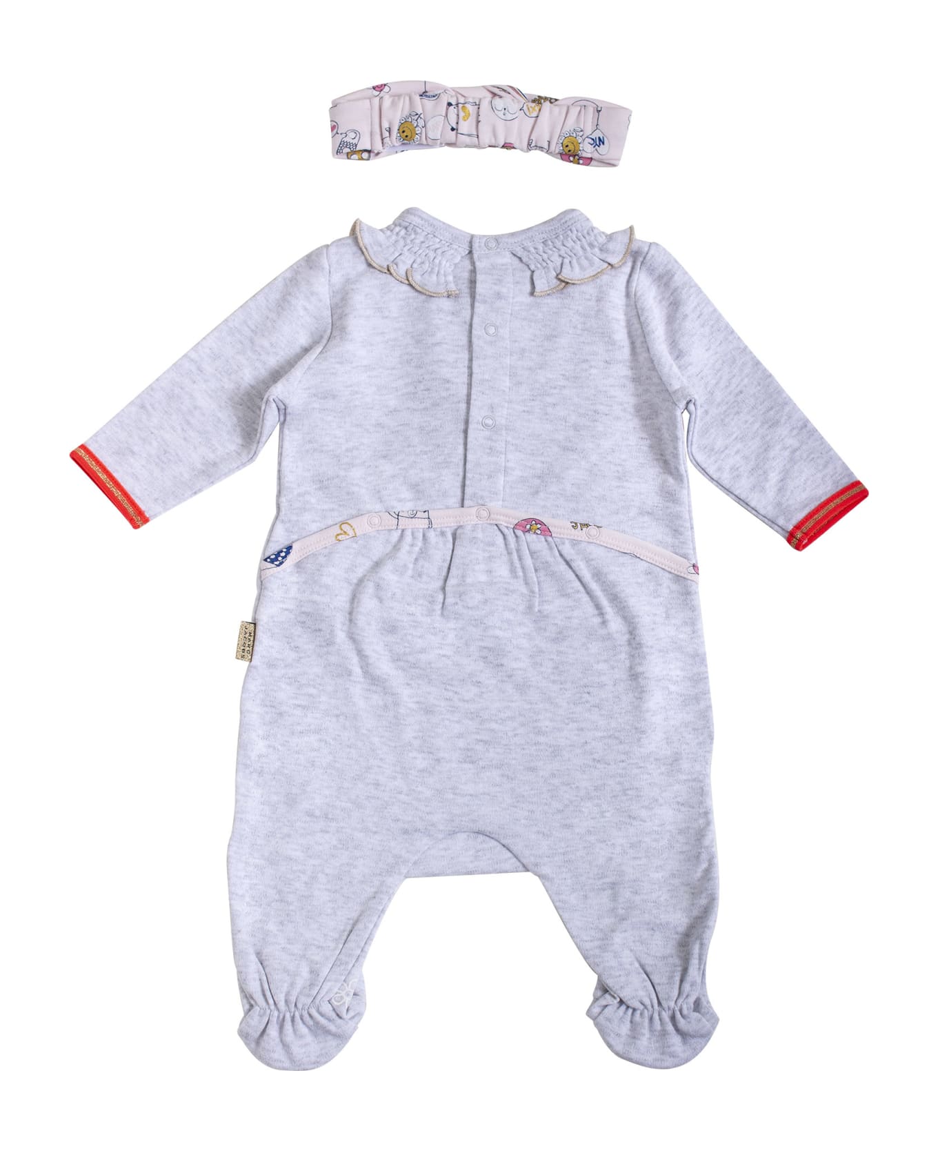 Little Marc Jacobs Baby Girl Jumpsuit With Band - Gray