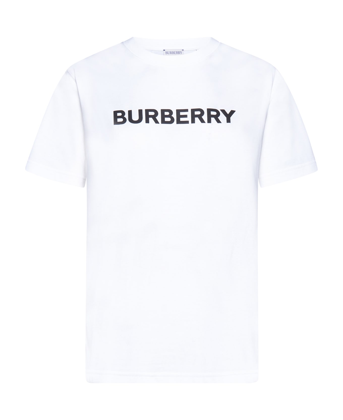 Burberry Logo Printed Crewneck T-shirt - White