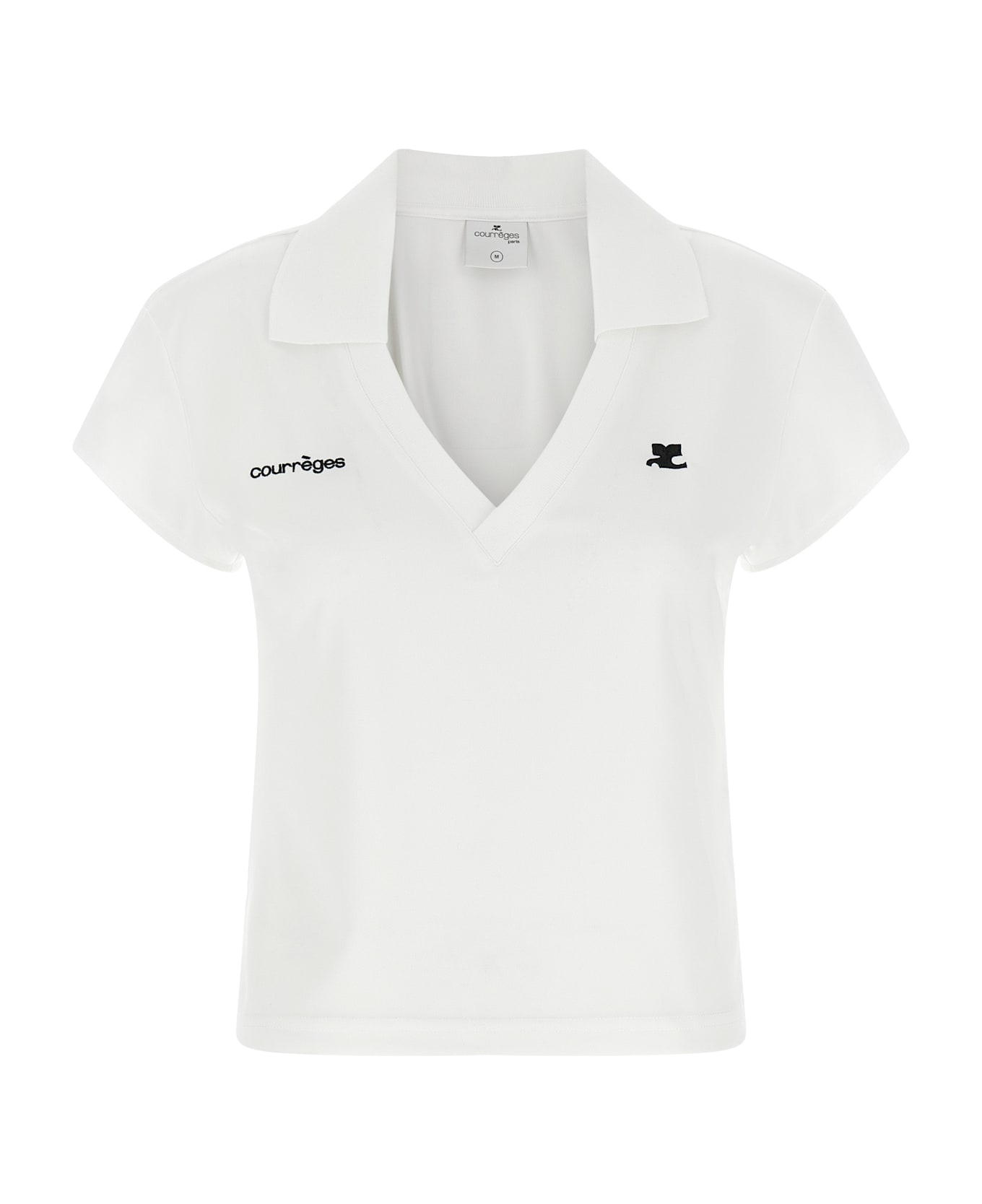 Courrèges 'sports Cropped' T-shirt - White