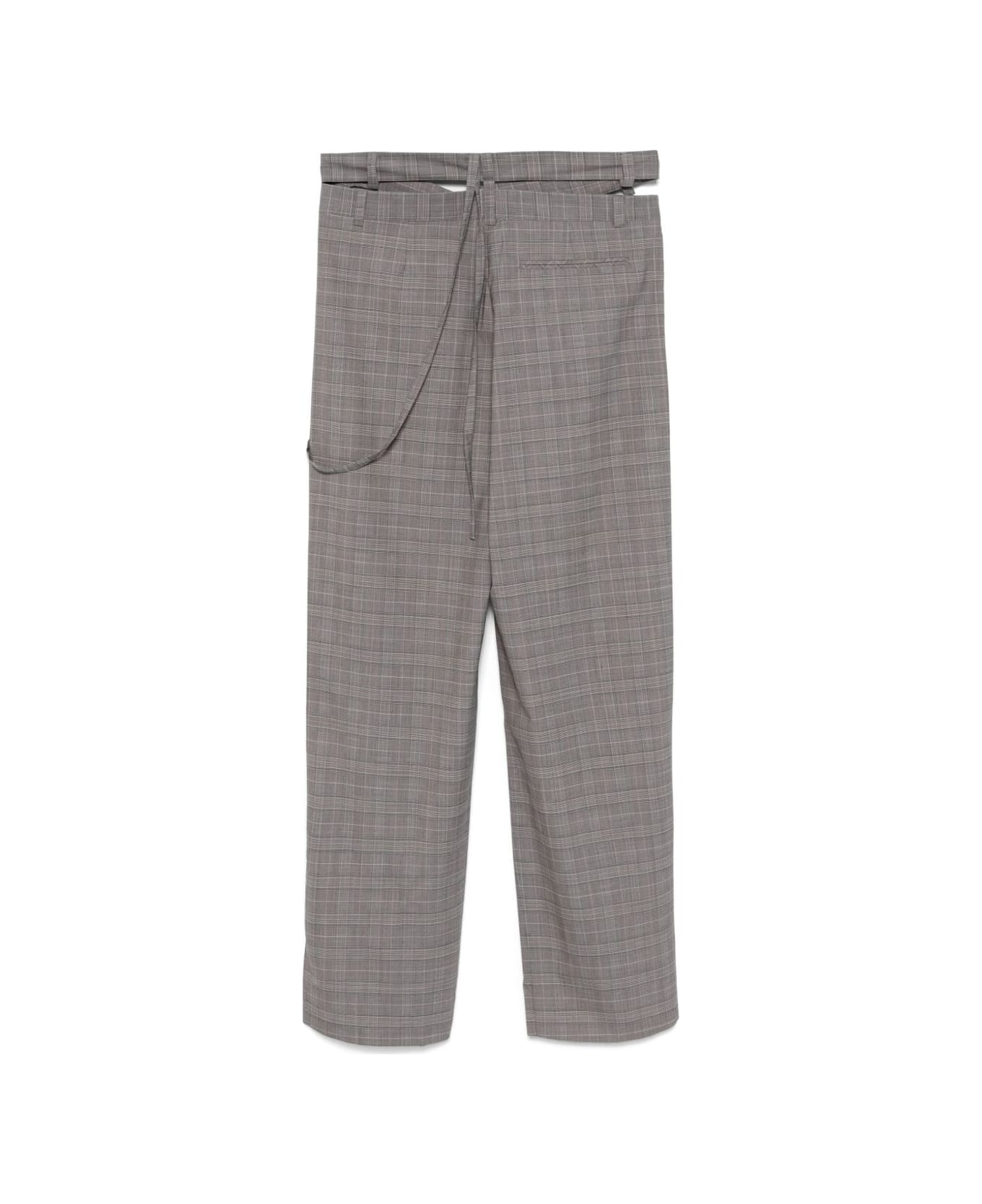 Ottolinger Wool Blend Wrap Trousers - Grey