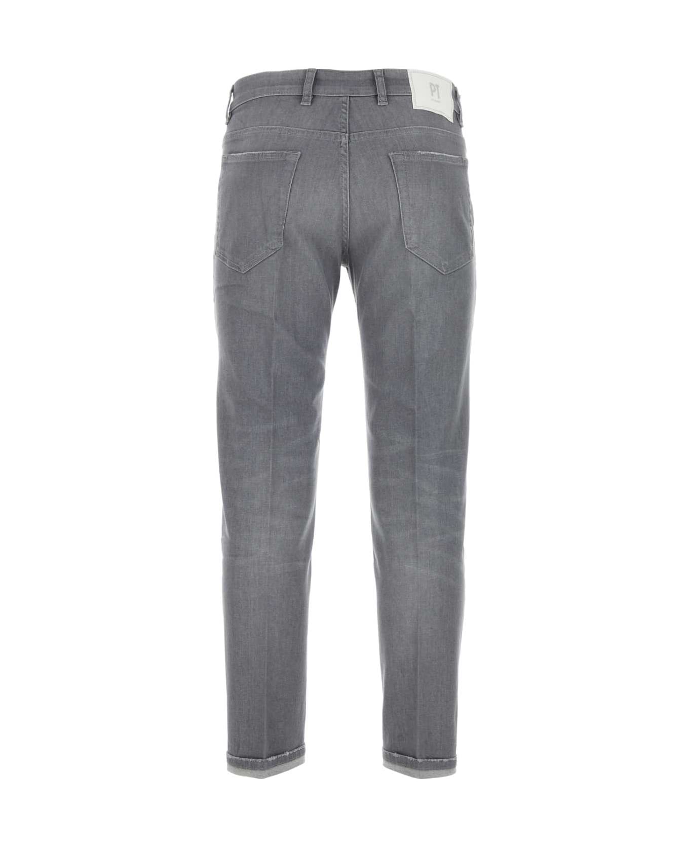PT Torino Grey Stretch Denim Indie Jeans - GRIGIO