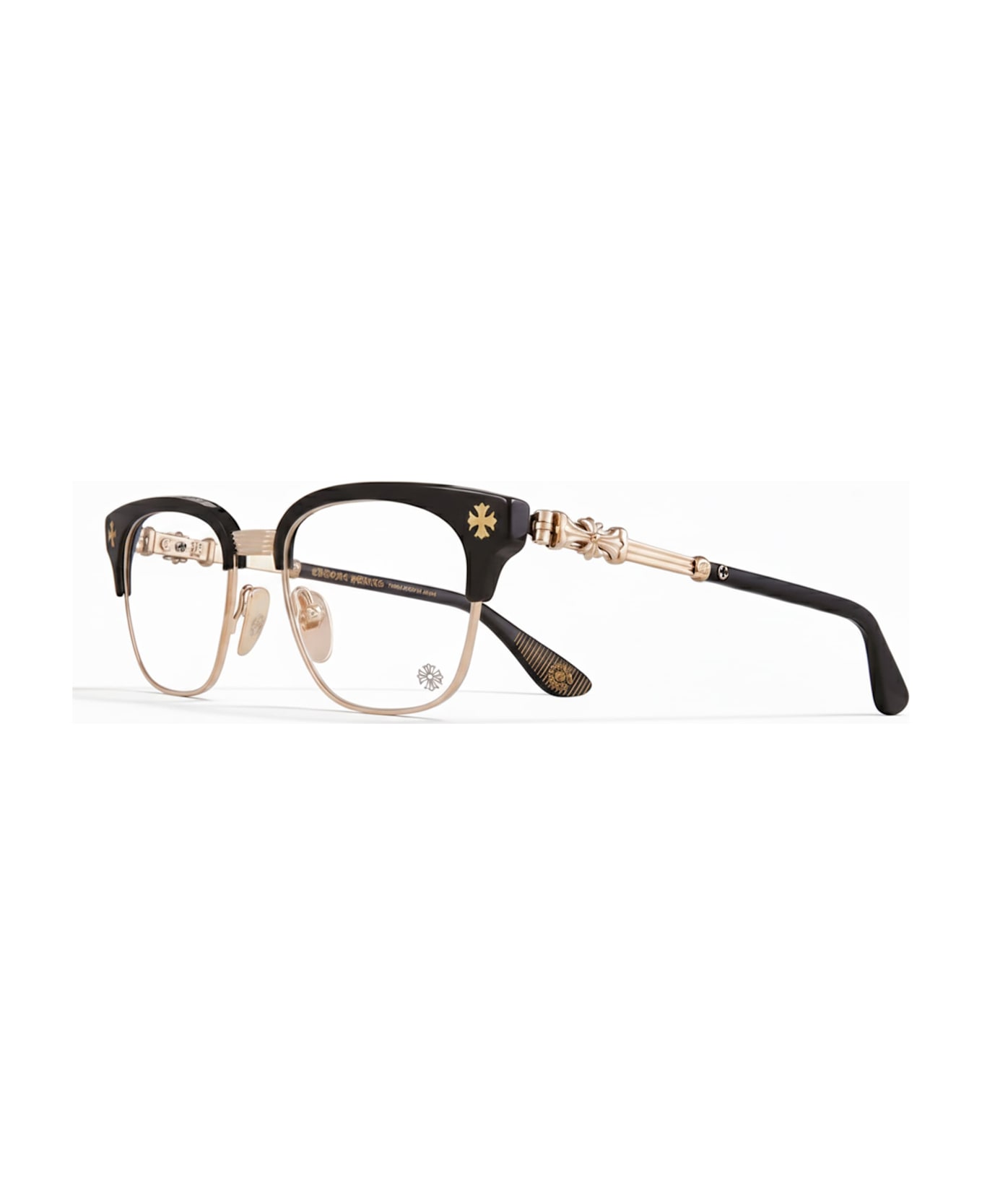Chrome Hearts Bonennoisseur Ii - Black / Gold Plated Rx Glasses - gold/black