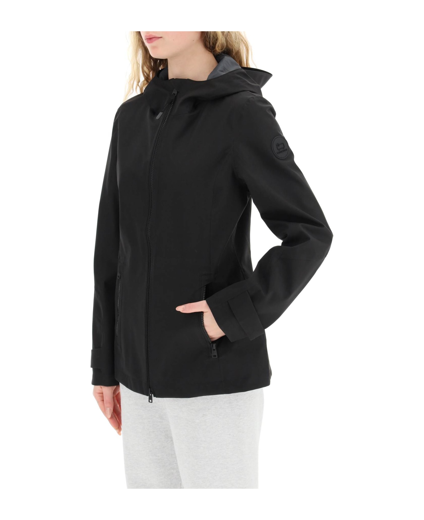 Woolrich Light Hooded Jacket - Black ジャケット
