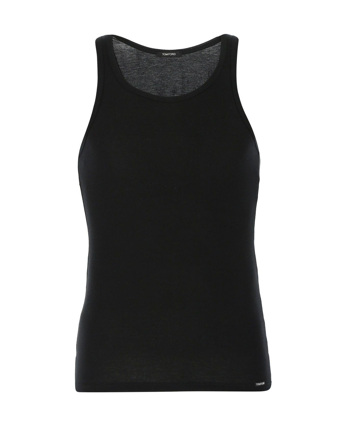 Tom Ford Black Cotton And Modal Tank Top - BLACK