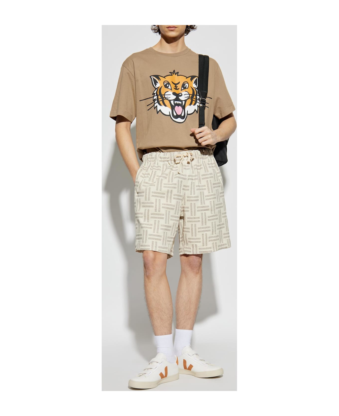 Kenzo Cotton Shorts - Tan