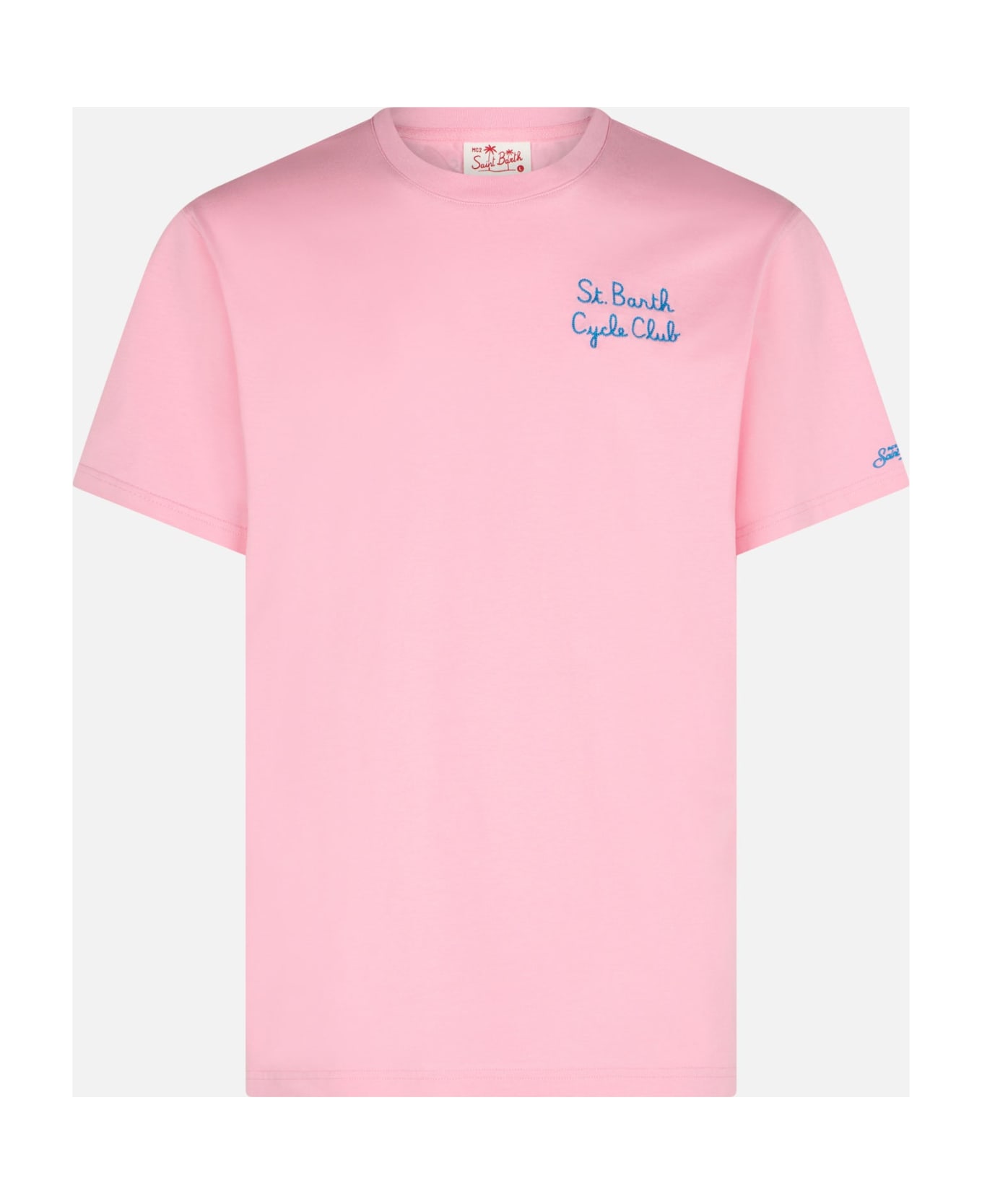 MC2 Saint Barth Man Cotton T-shirt With Cycling Homer Simpson Print | The Simpsons Special Edition - PINK