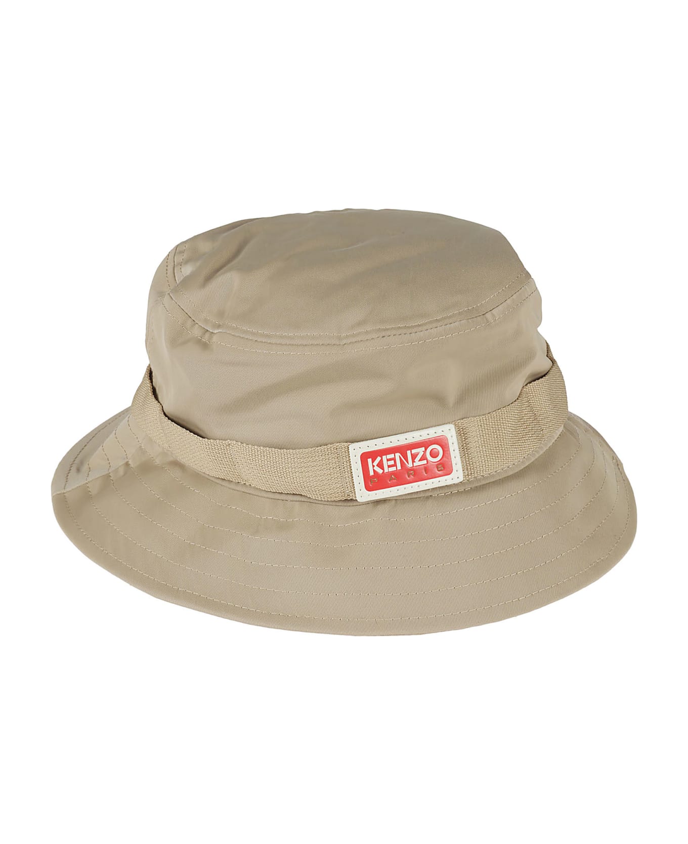 Kenzo Logo Strap Bucket Hat - Beige