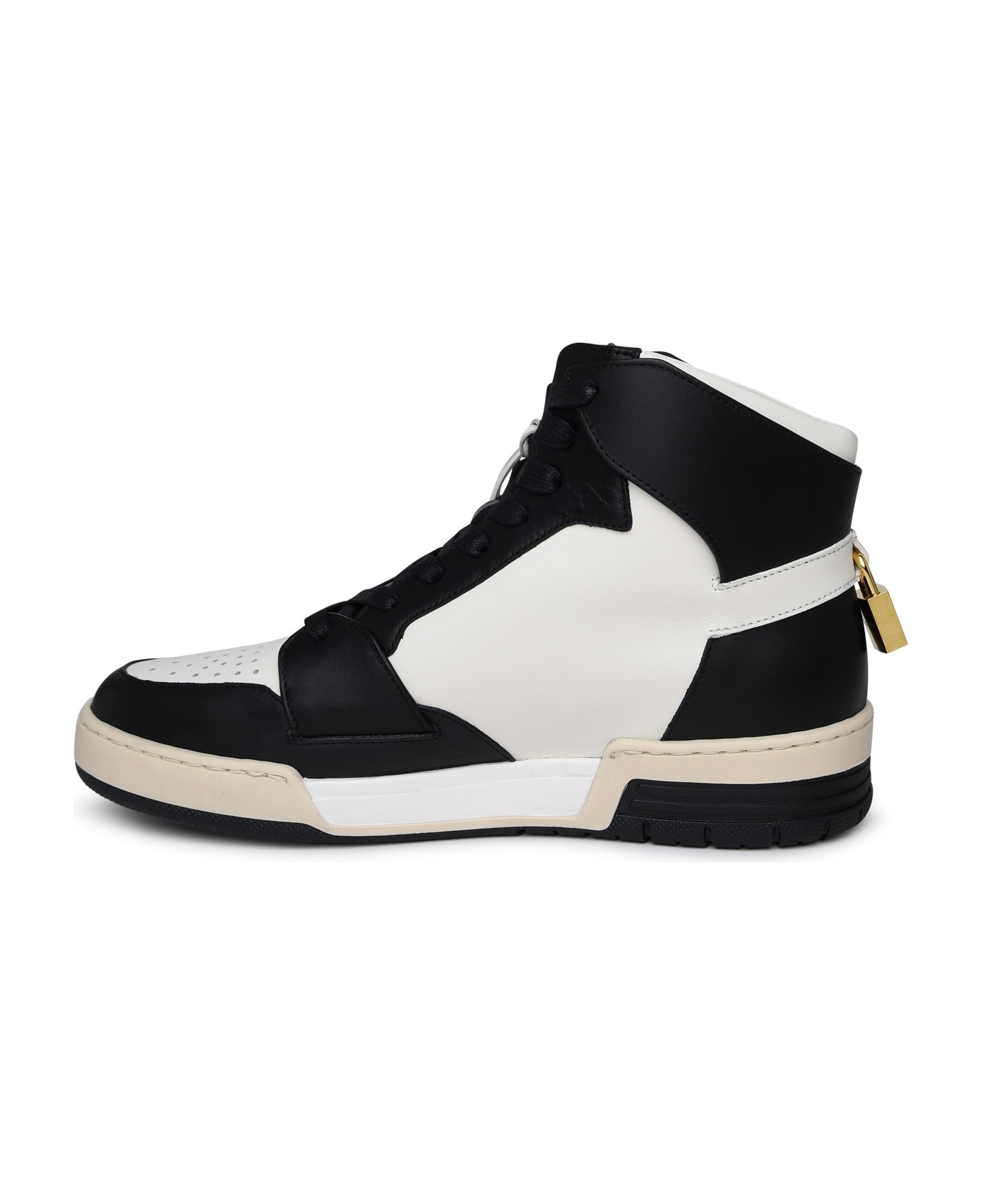 Buscemi 'air Jon' Black And White Leather Sneakers - White スニーカー