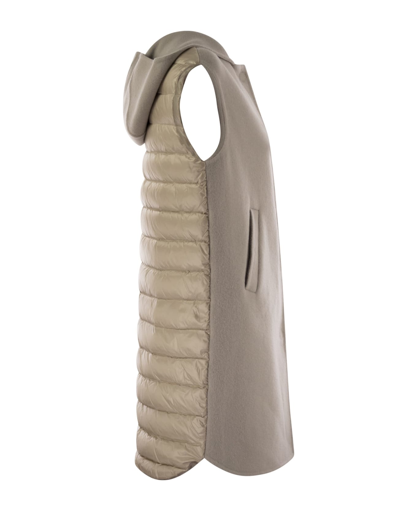 Herno Wool Hooded Sleeve - Beige