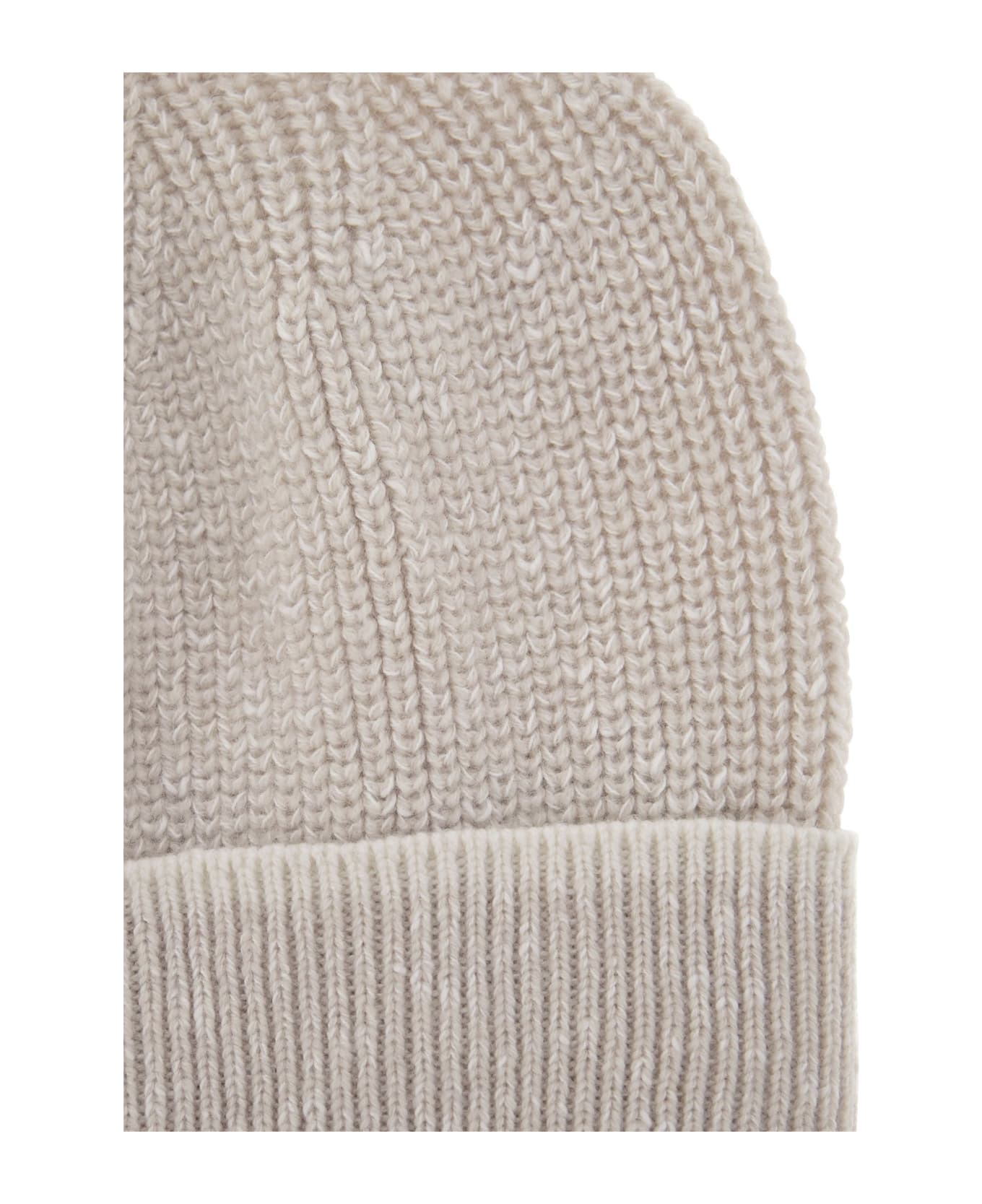 Peserico Wool And Cashmere Cap - Beige