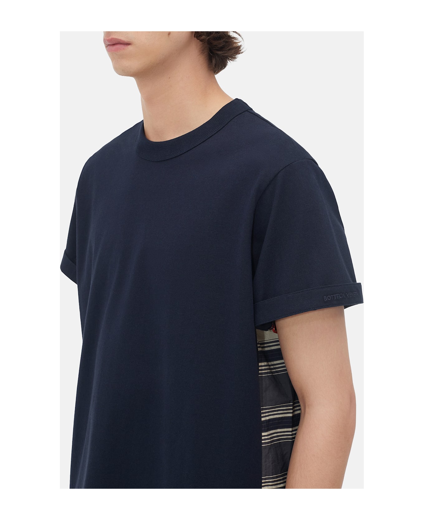 Bottega Veneta Silk And Cotton T-shirt - Blue