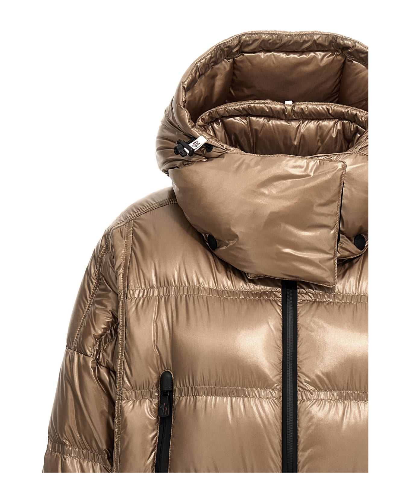 Moncler Grenoble 'rochelair' Long Down Jacket - Beige