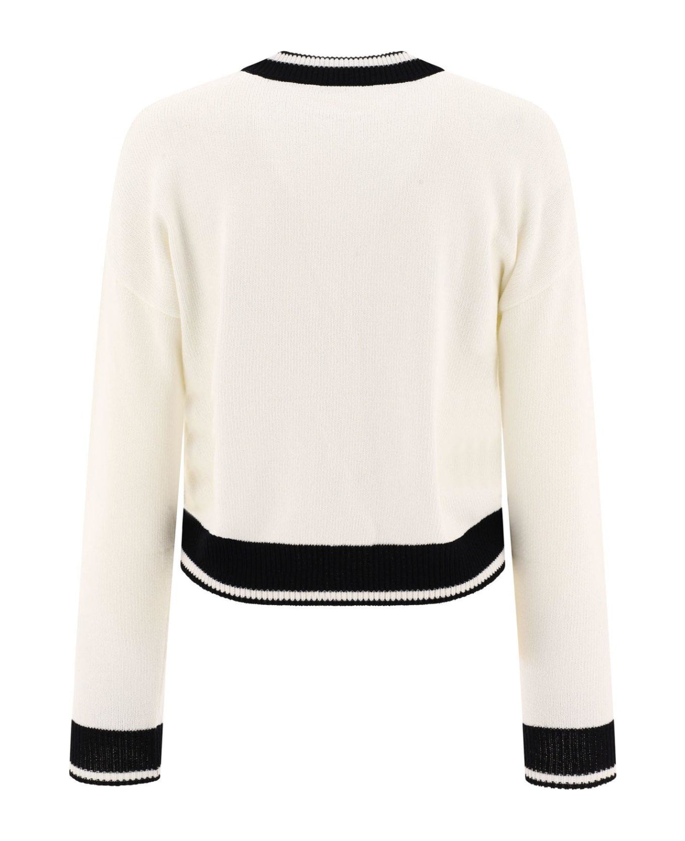 Balmain Signature Knit Jumper - White