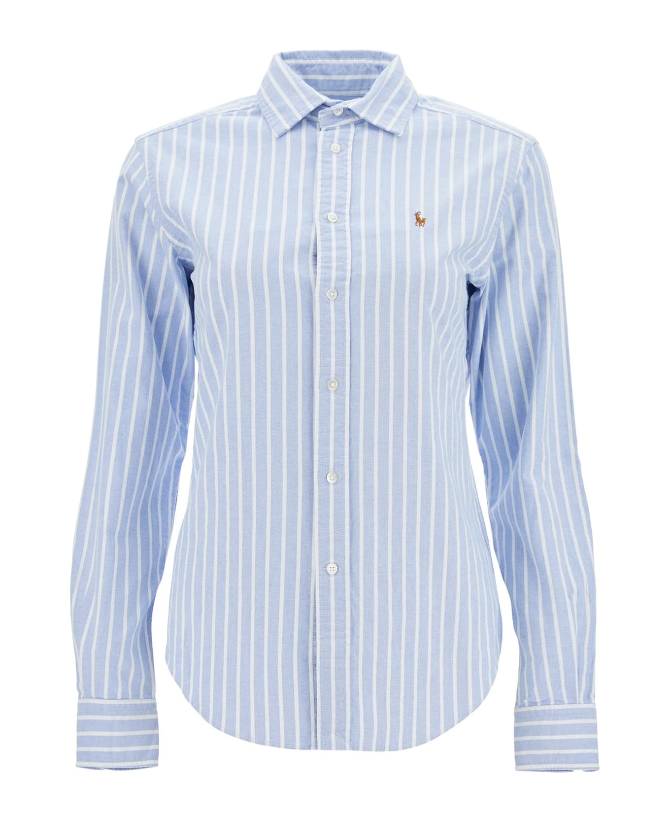 Polo Ralph Lauren Striped Oxford Shirt For Men - 1153 HARBOR ISLAND BLUE/WHITE (Light blue)