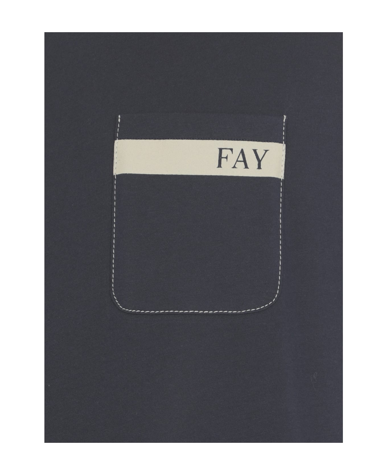 Fay Logoed T-shirt - Blue