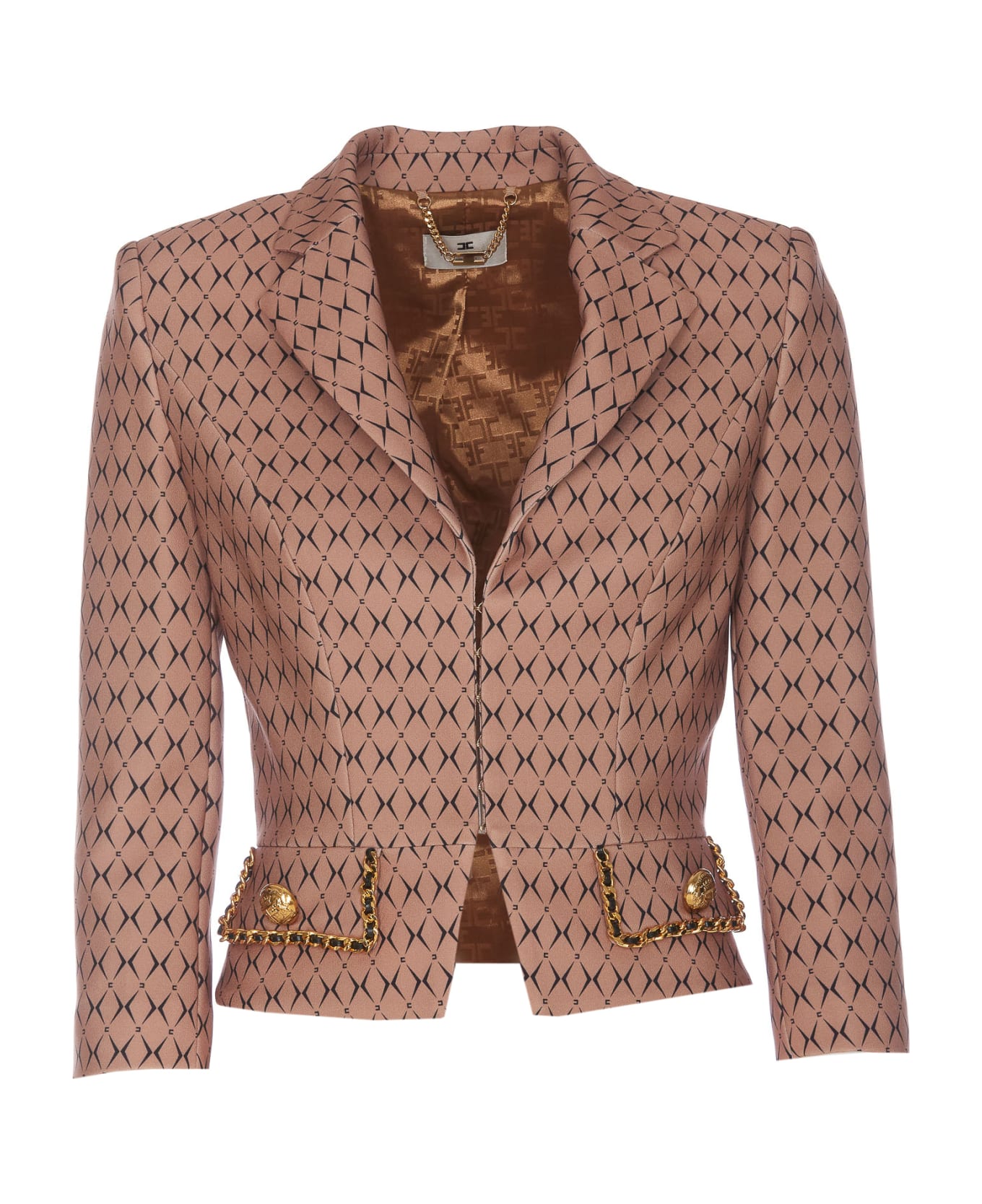 Elisabetta Franchi Jacket - Camel Black