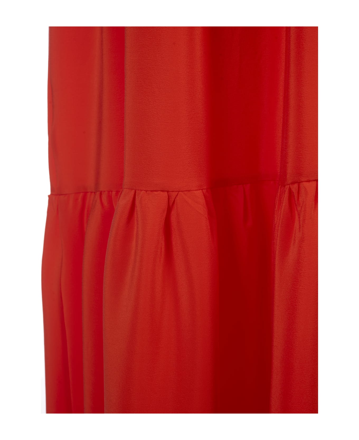 Kiton Bright Orange Silk Shirt Long Dress - Orange ワンピース＆ドレス