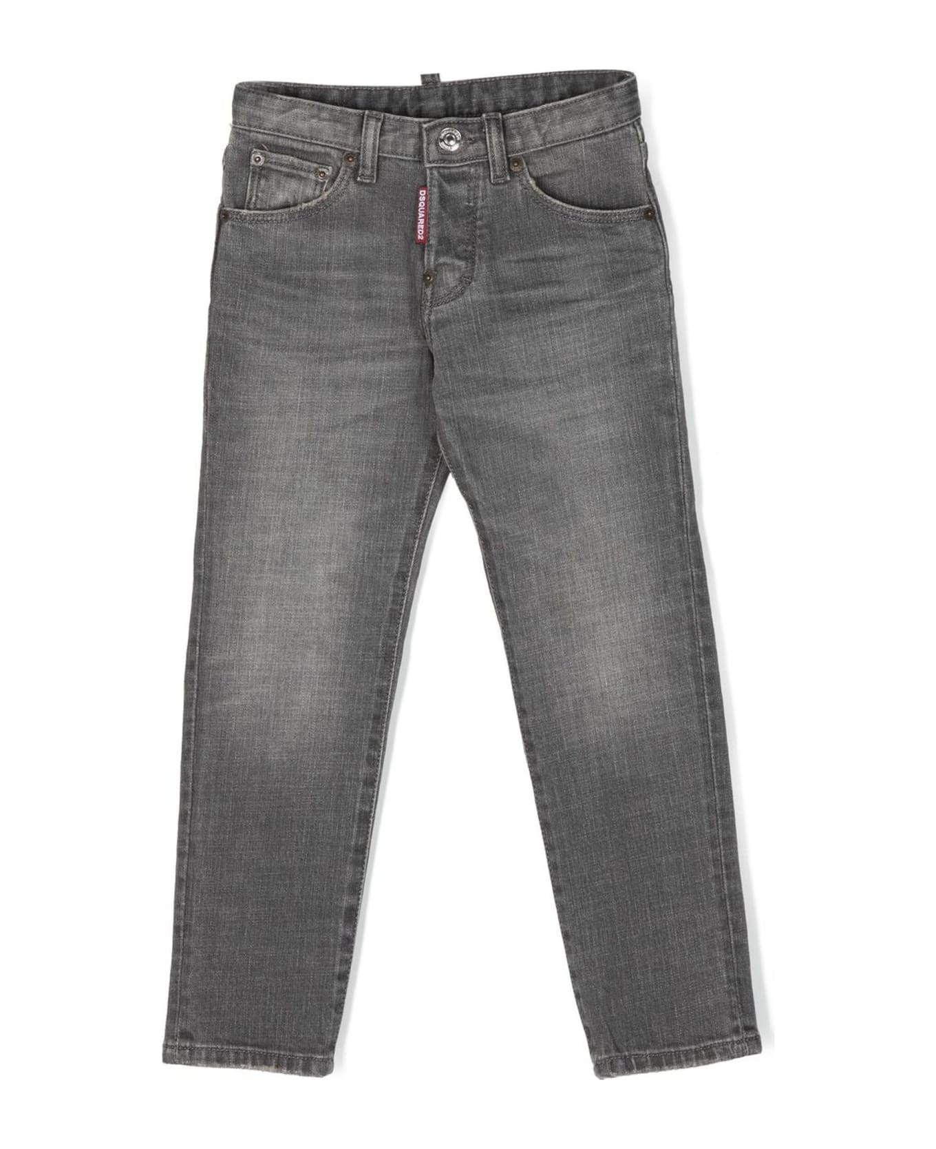 Dsquared2 Ash Grey Stretch-cotton Denim Jeans