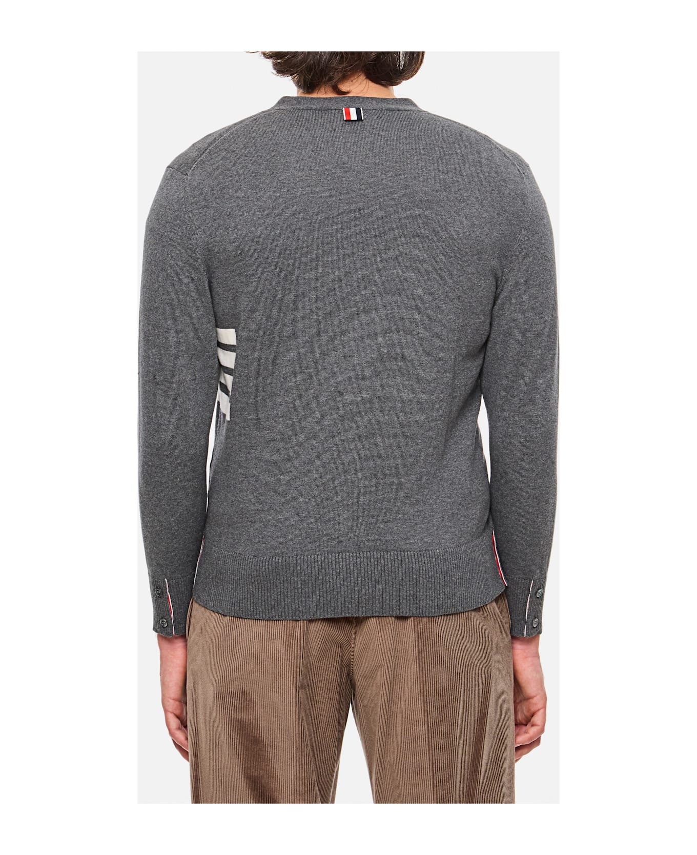 Thom Browne 4bar Cardigan - Grey