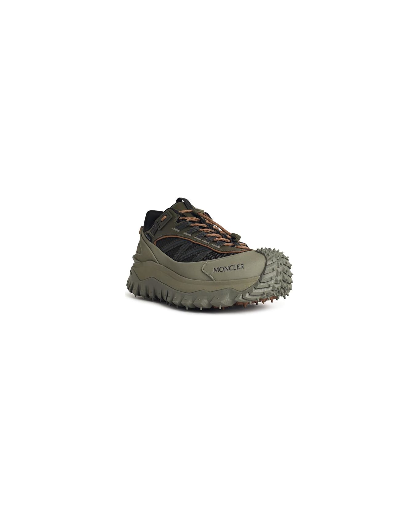 Moncler 
trailgrip Gtx
 Green Leather Blend Sneakers