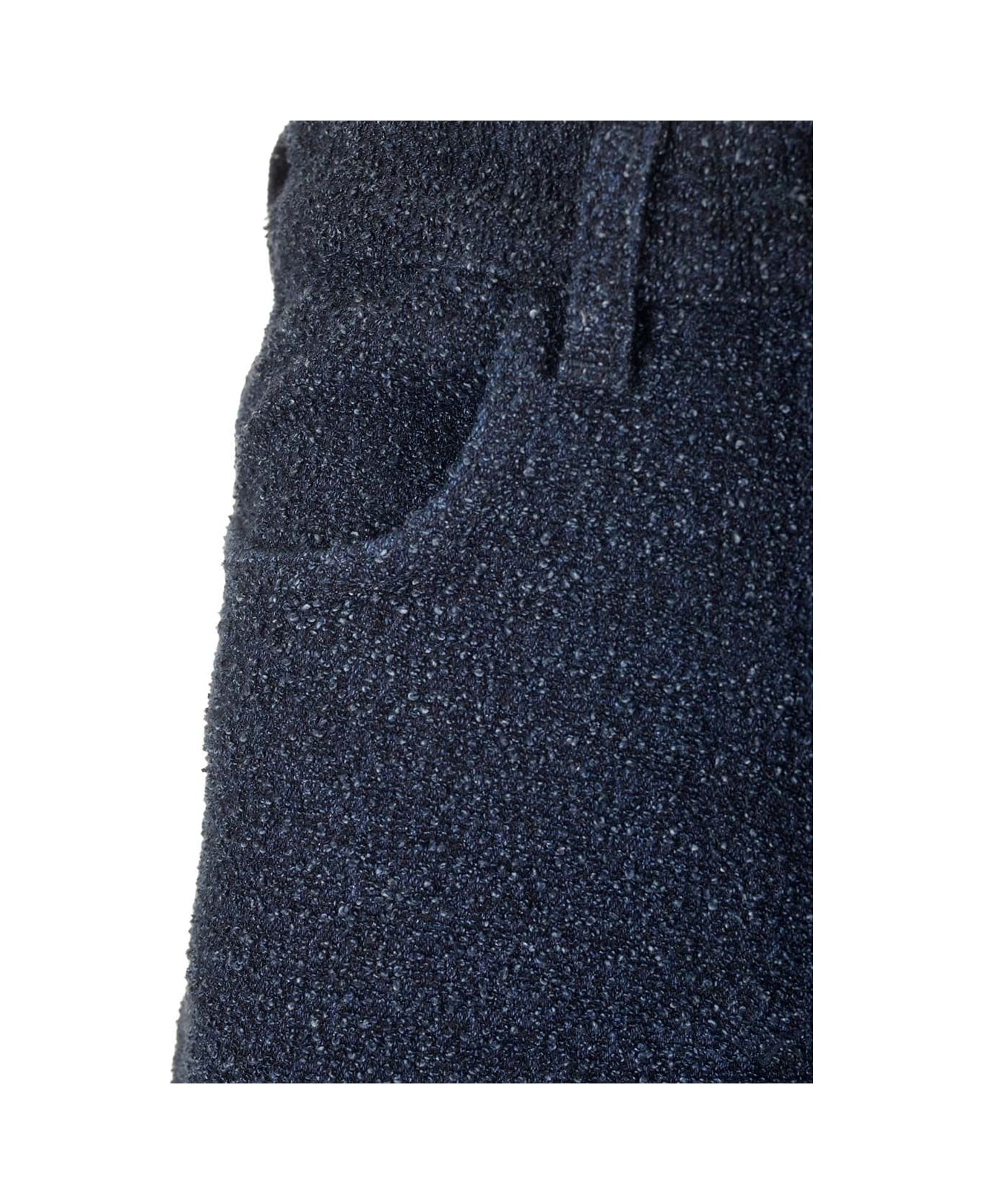 Givenchy Wool Bouclé Trousers - Blue