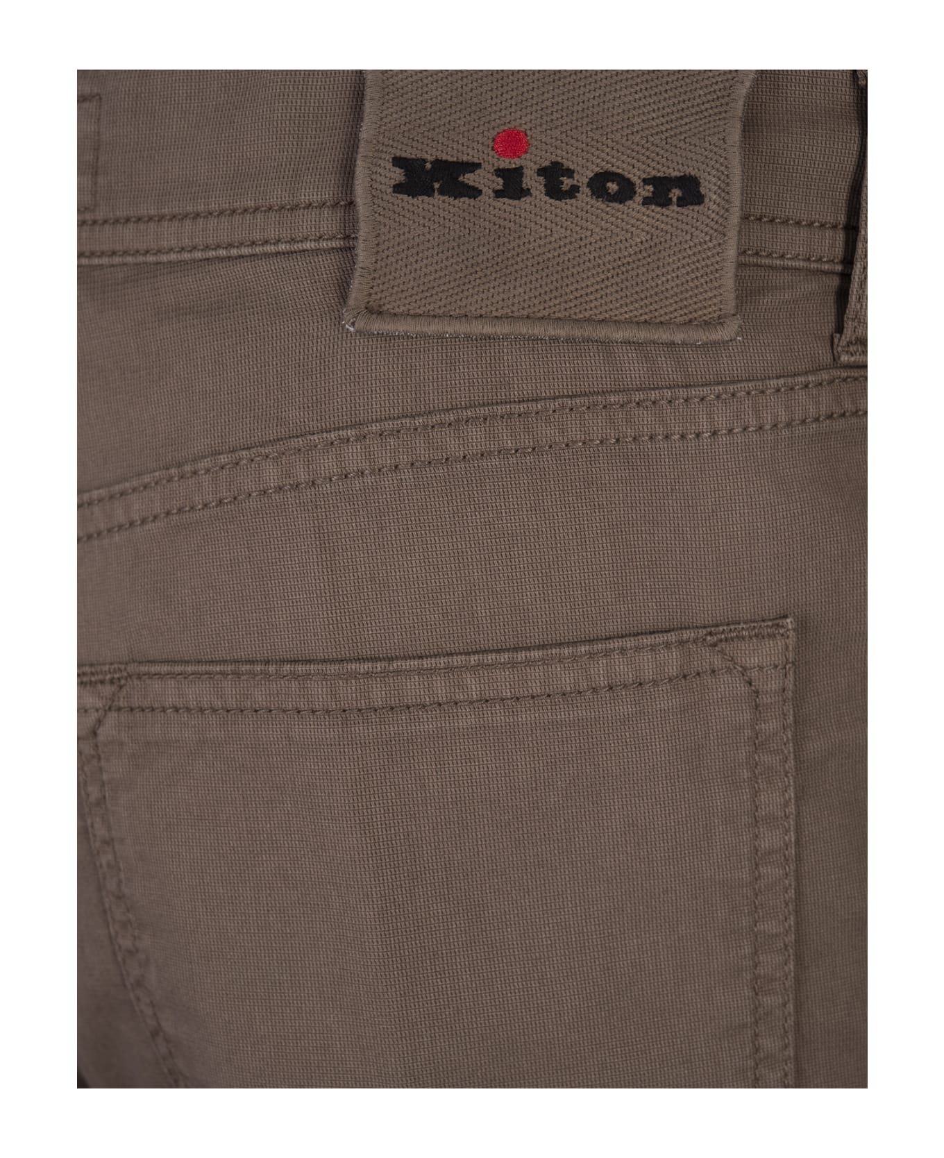 Kiton Brown 5 Pocket Straight Leg Trousers - Brown ボトムス