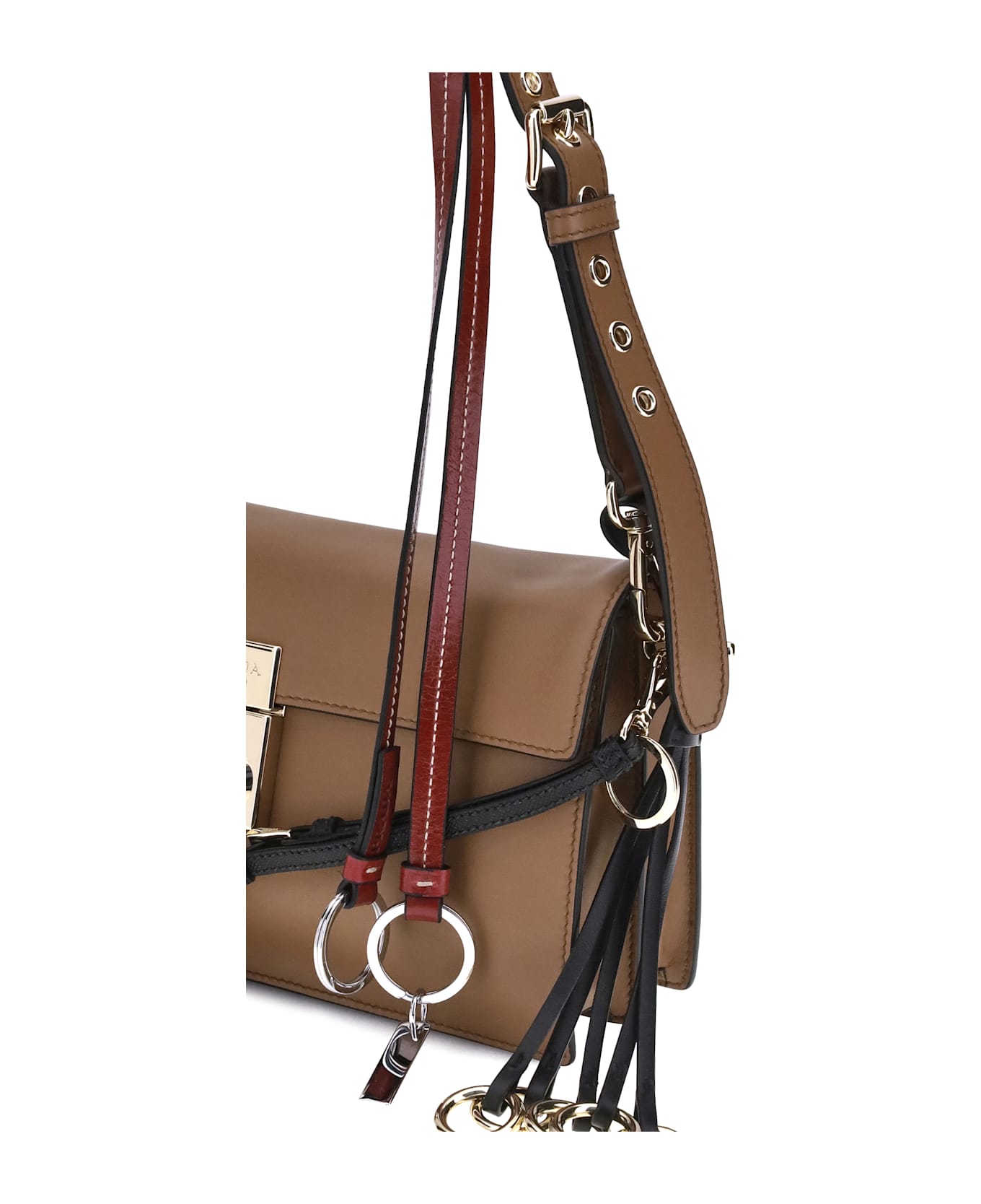 Prada Soft Sound Small Shoulder Bag - Caramel N