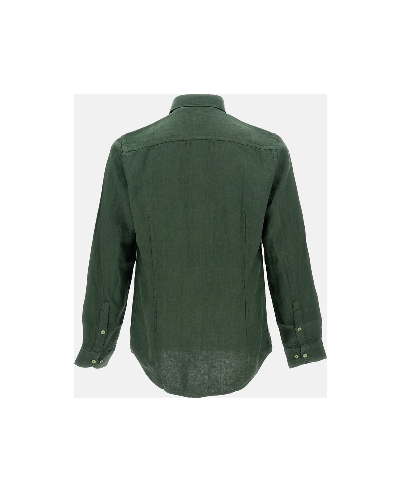 Drumohr Men
s Linen Shirt - Green
