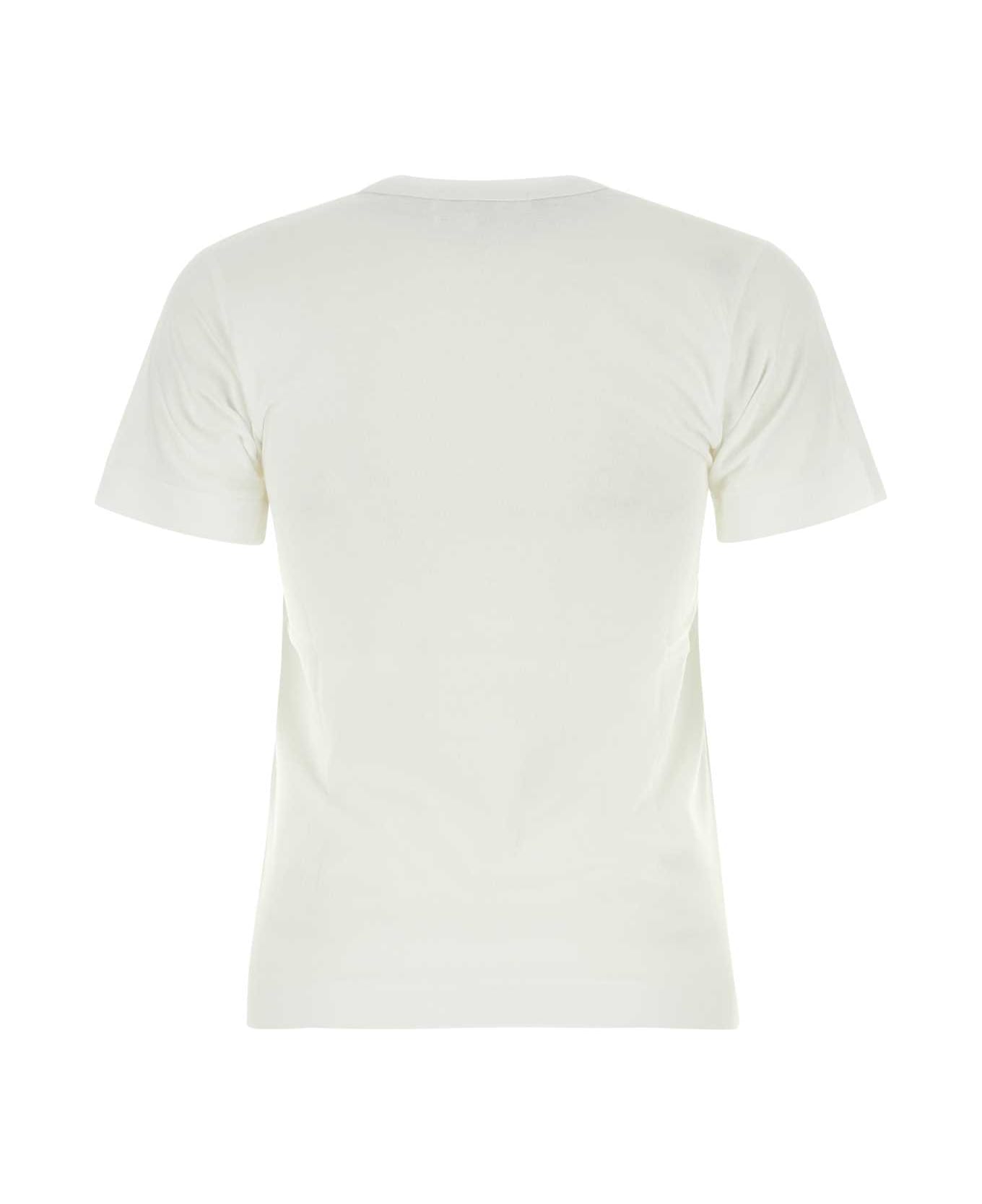Comme des Garçons Play White Cotton T-shirt - WHTBLK