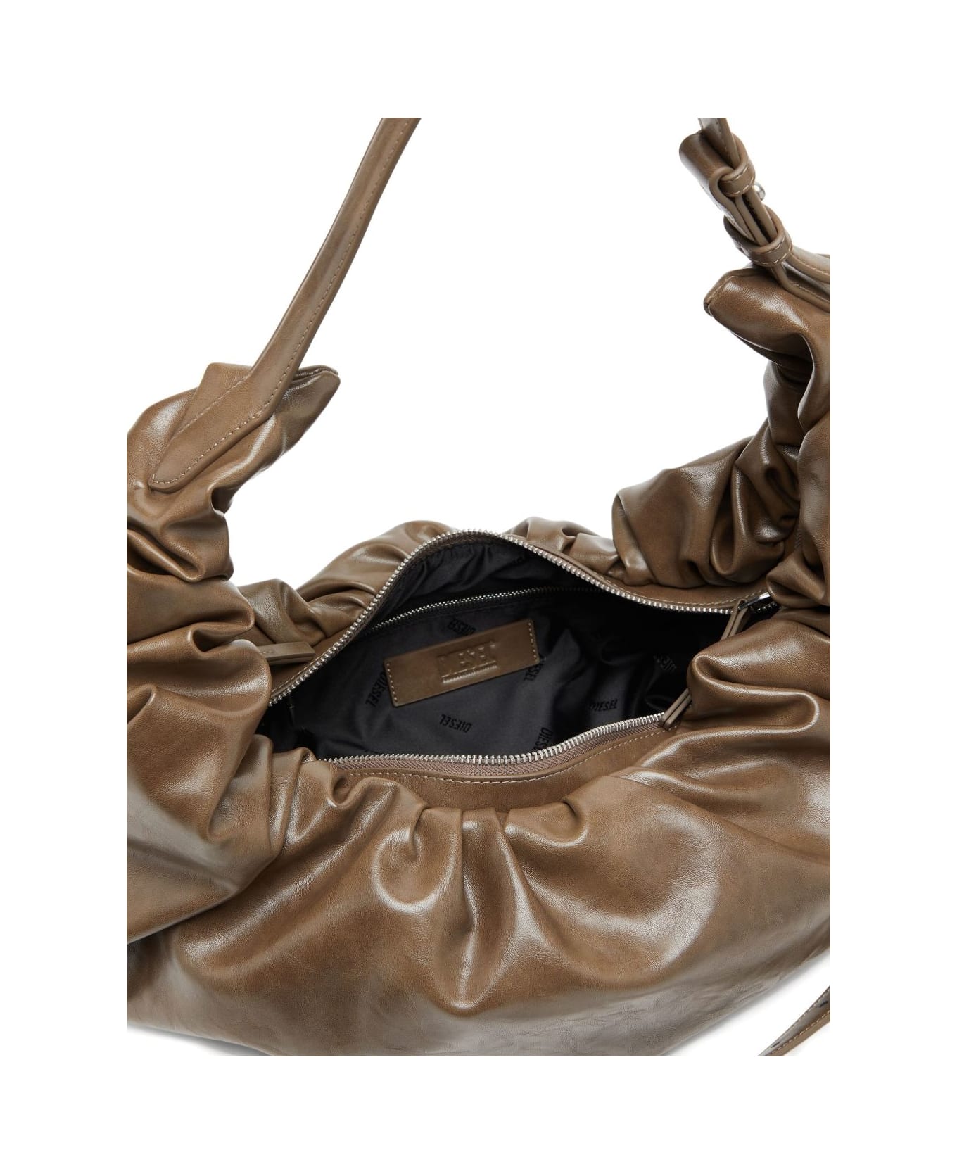 Diesel Grab Large Hobo Bag - Brown