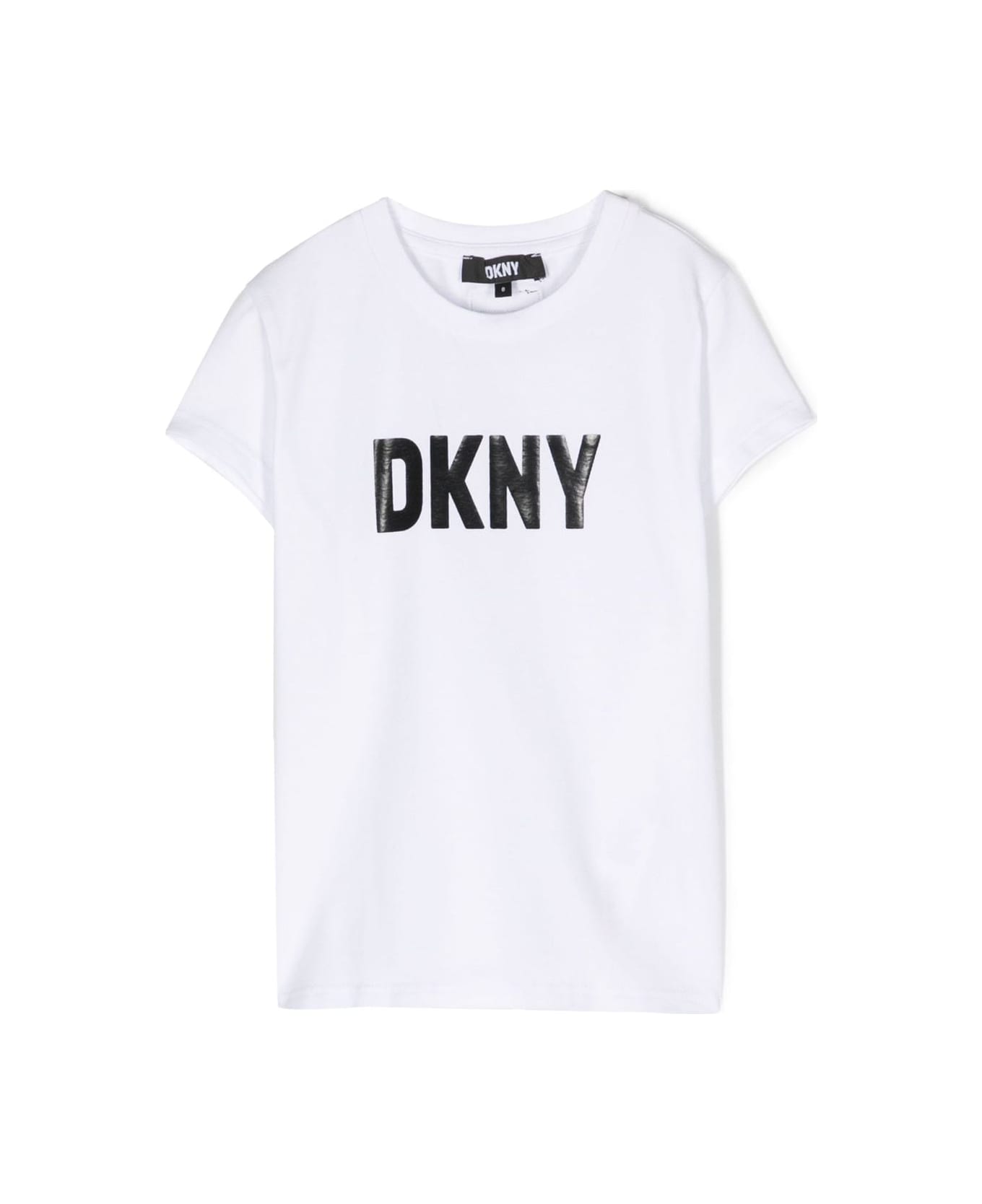 DKNY T-shirt Nera In Jersey Di Cotone Bambino - Nero Tシャツ＆ポロシャツ