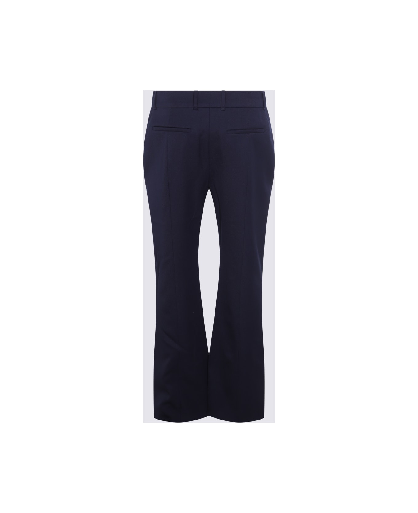 Alexander McQueen Navy Wool Pants - Blue