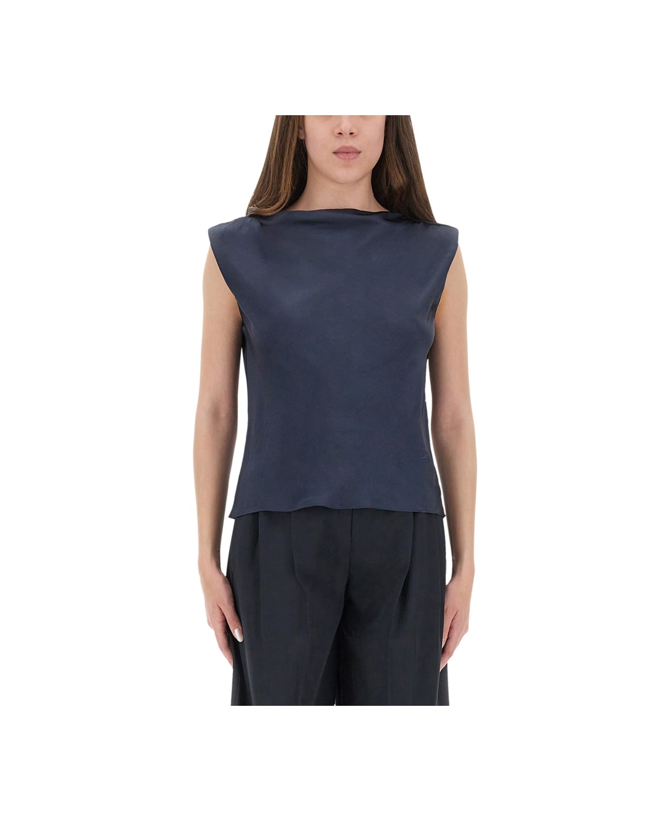 Theory Satin Tops. - BLUE